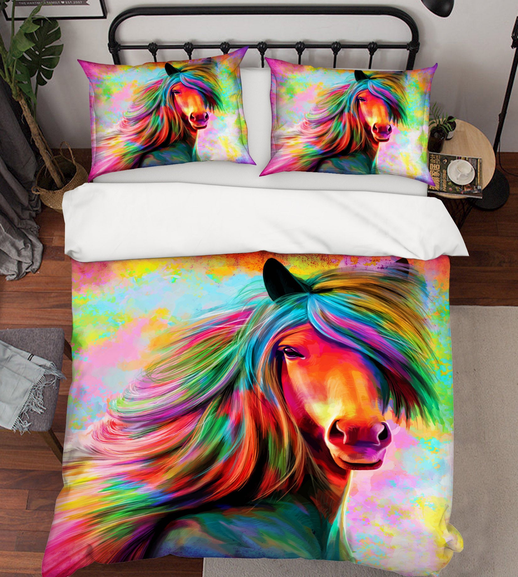 3D Color Horse 60107 Bed Pillowcases Quilt