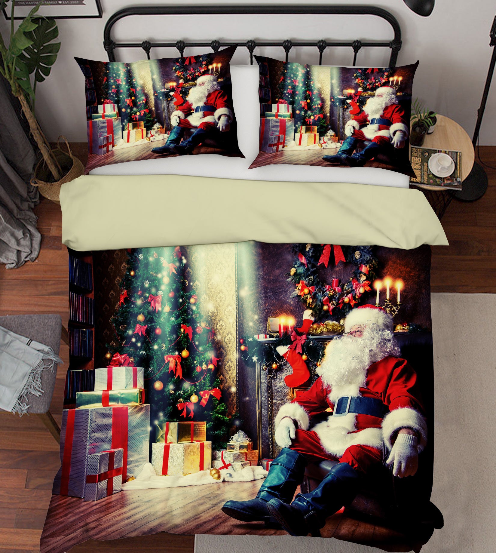 3D Santa Claus Gift 50016 Christmas Quilt Duvet Cover Xmas Bed Pillowcases