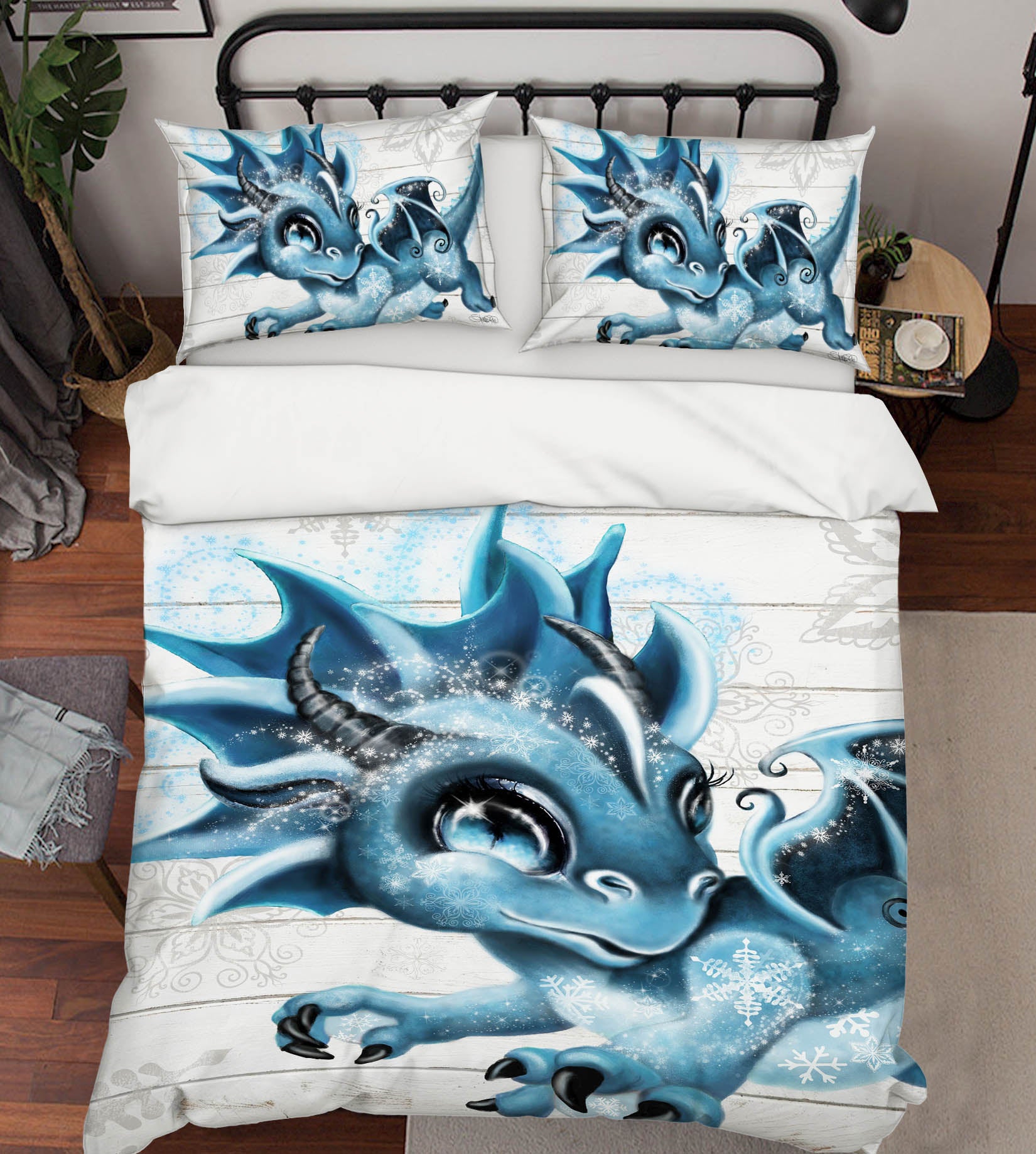 3D Snow Dragon 8627 Sheena Pike Bedding Bed Pillowcases Quilt Cover Duvet Cover