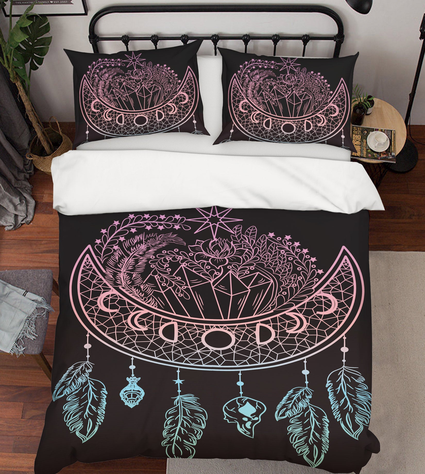 3D Dream Catcher Moon 14211 Bed Pillowcases Quilt