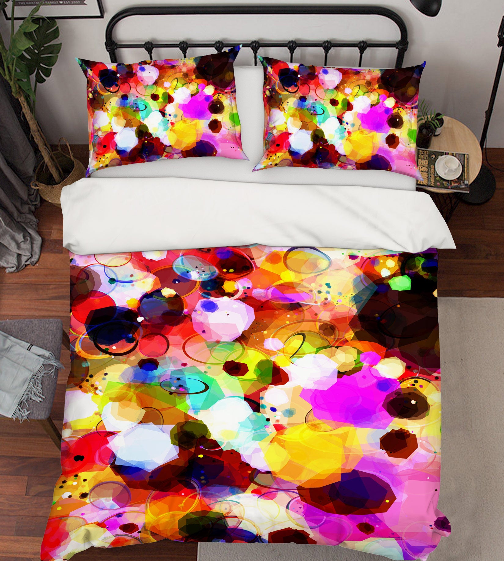 3D Watercolor Blooming 14038 Bed Pillowcases Quilt