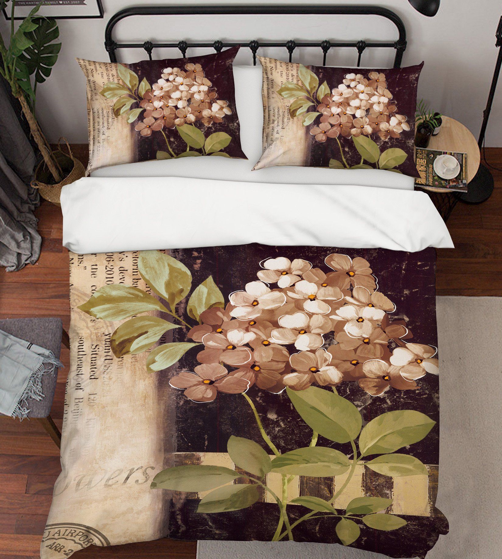 3D Doodle Flower Postcard 087 Bed Pillowcases Quilt Wallpaper AJ Wallpaper