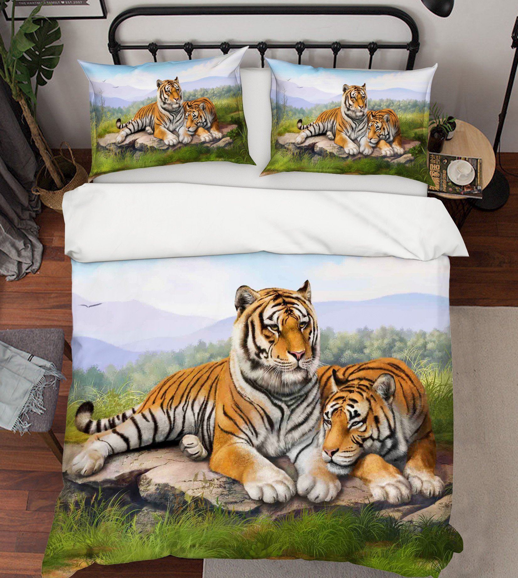 3D Mountain Tiger 113 Bed Pillowcases Quilt Wallpaper AJ Wallpaper