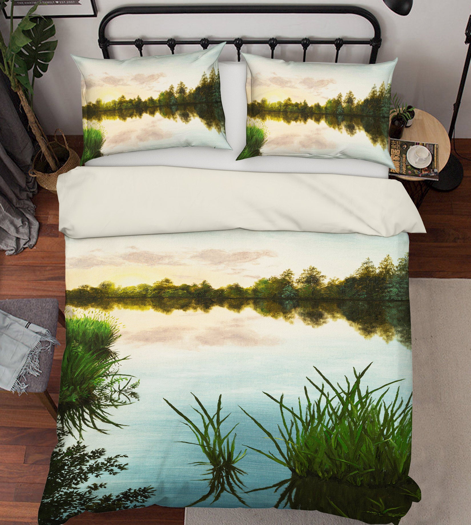 3D Lakeside Grass 1764 Marina Zotova Bedding Bed Pillowcases Quilt