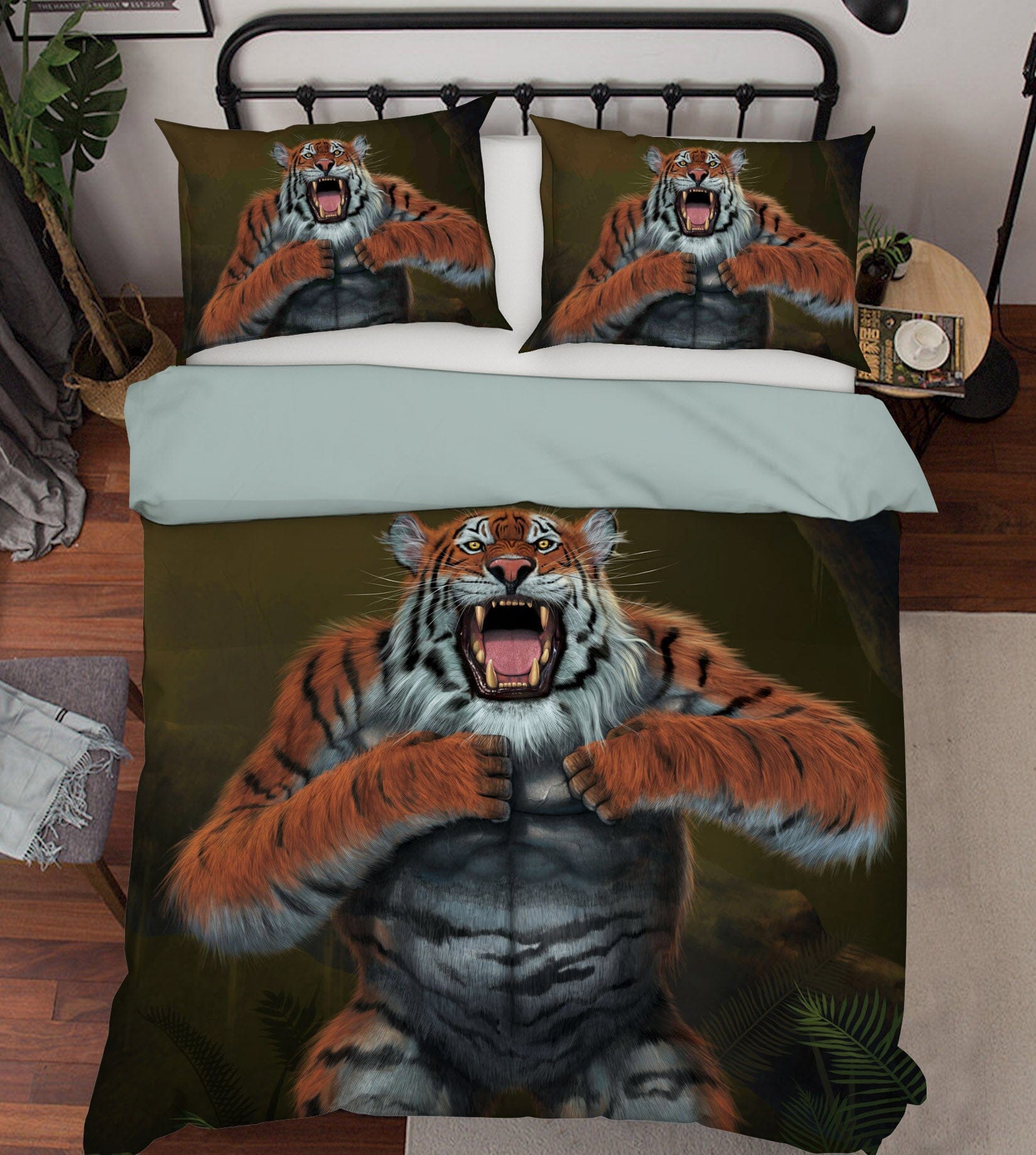 3D Tigerilla 089 Bed Pillowcases Quilt Exclusive Designer Vincent Quiet Covers AJ Creativity Home