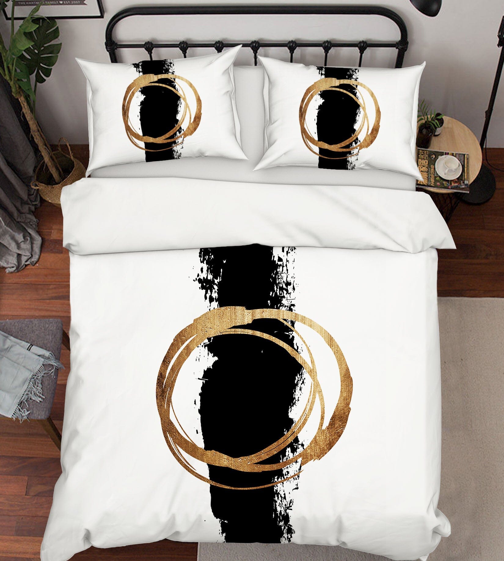3D Golden Circle 126 Boris Draschoff Bedding Bed Pillowcases Quilt Quiet Covers AJ Creativity Home