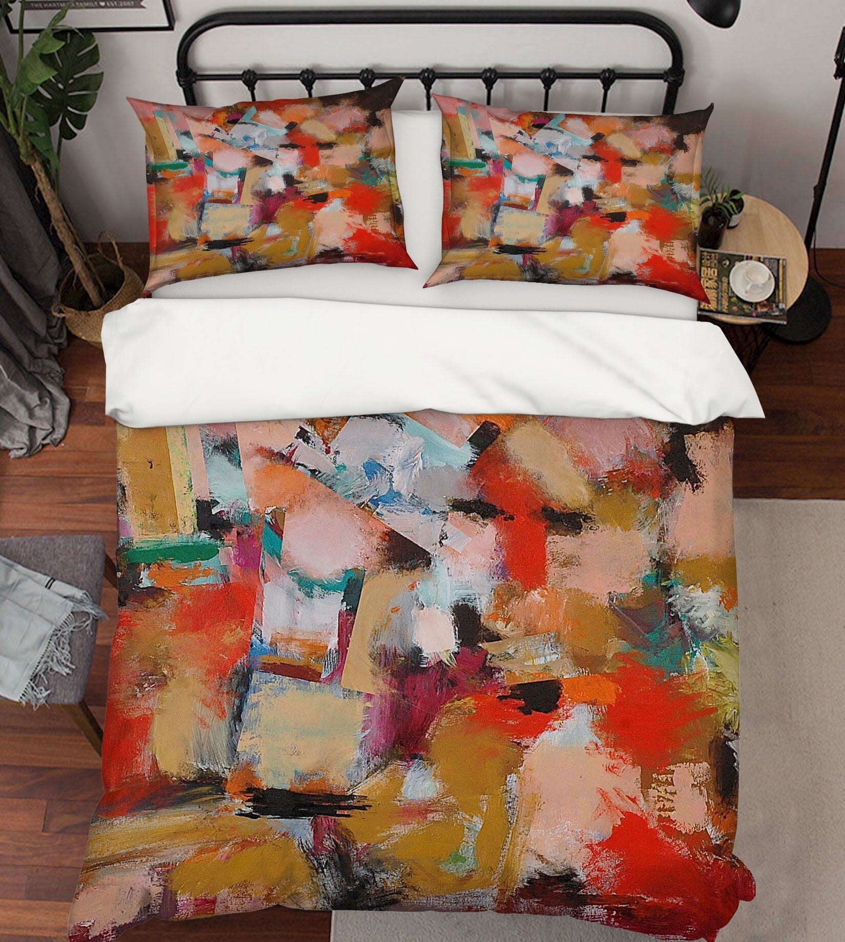 3D Abstract Red 1021 Allan P. Friedlander Bedding Bed Pillowcases Quilt Quiet Covers AJ Creativity Home