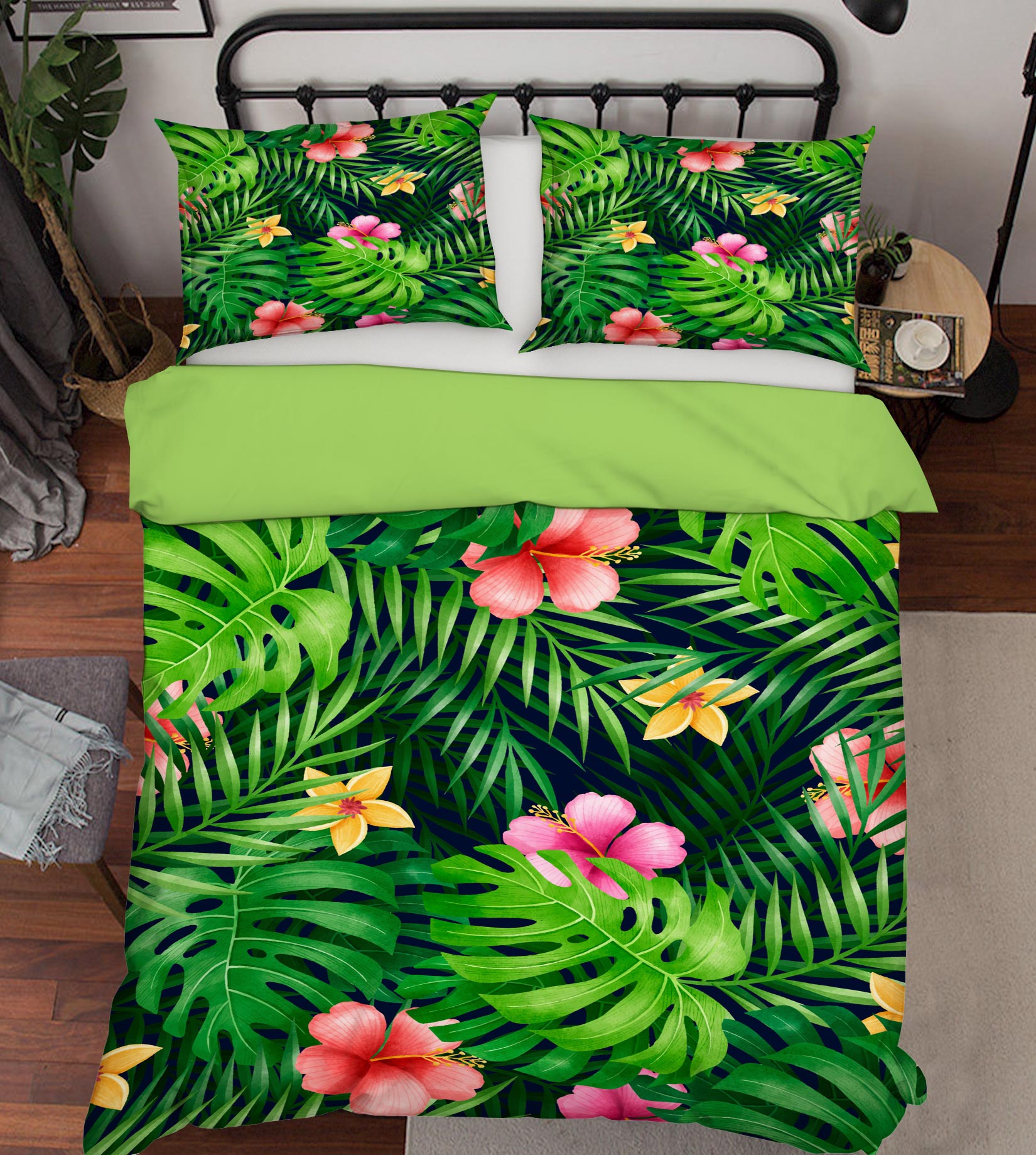 3D Leaves Flowers 60067 Bed Pillowcases Quilt