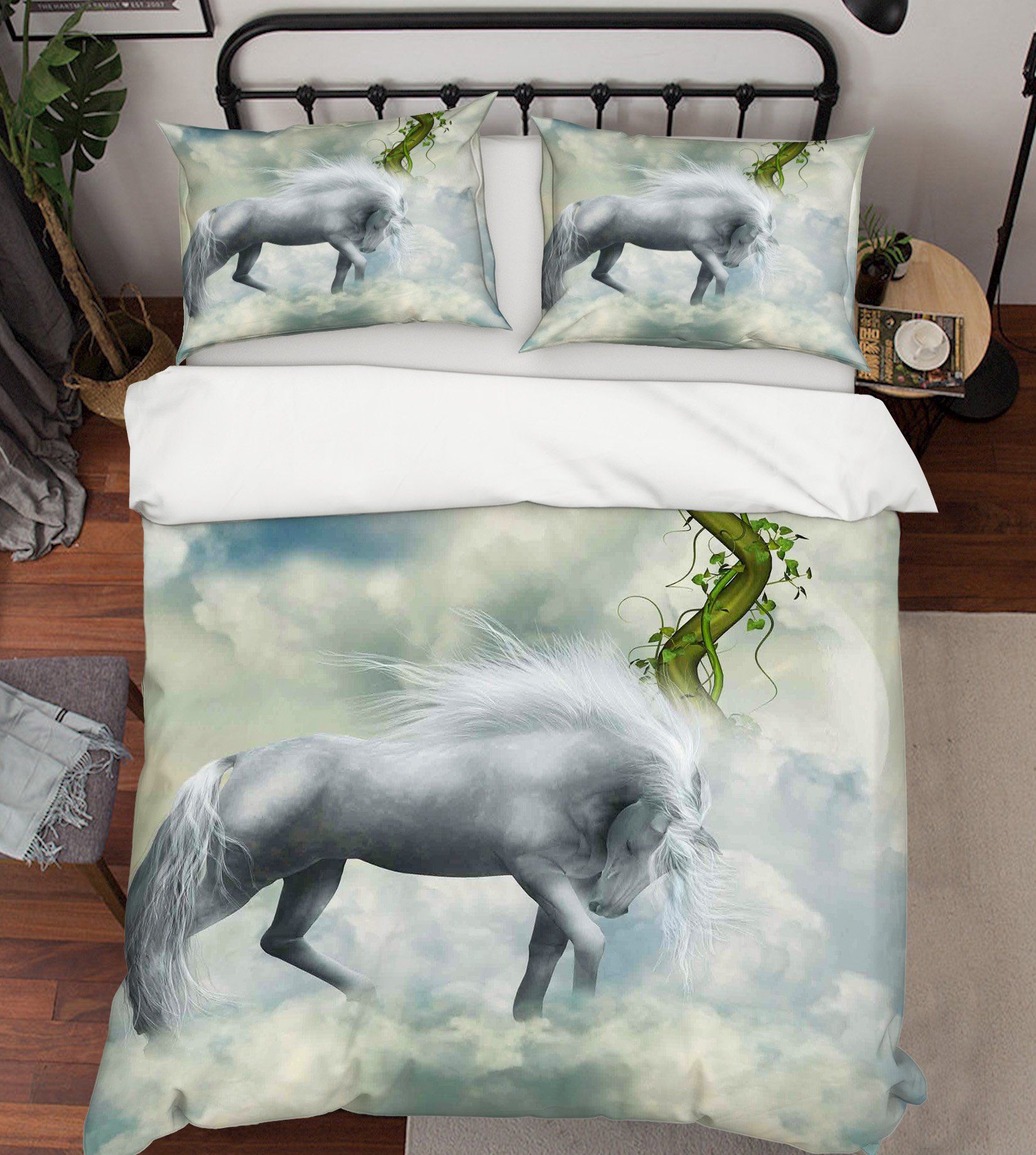 3D Moon Unicorn 155 Bed Pillowcases Quilt Wallpaper AJ Wallpaper