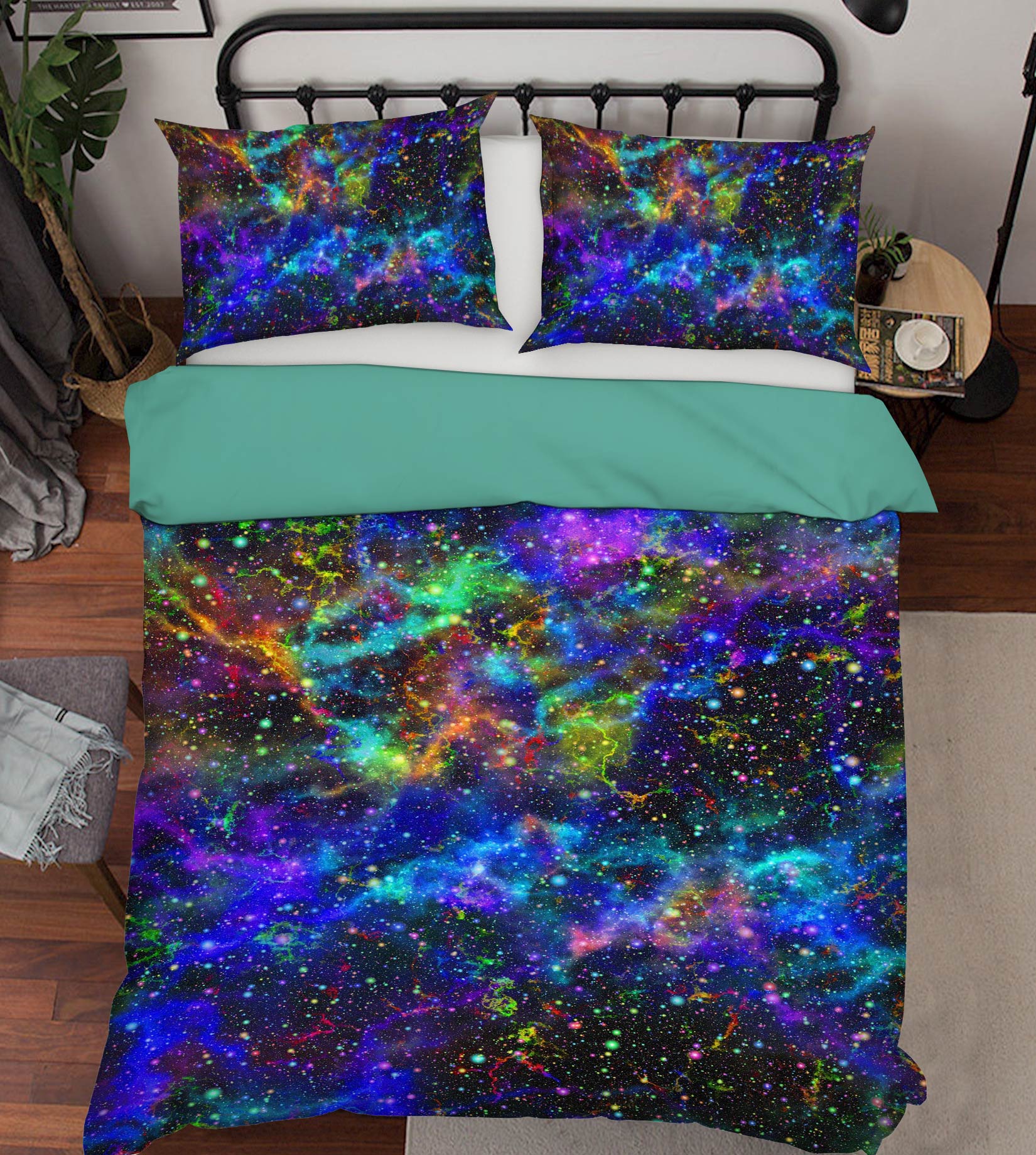 3D Colorful Starry Sky 15128 Bed Pillowcases Quilt
