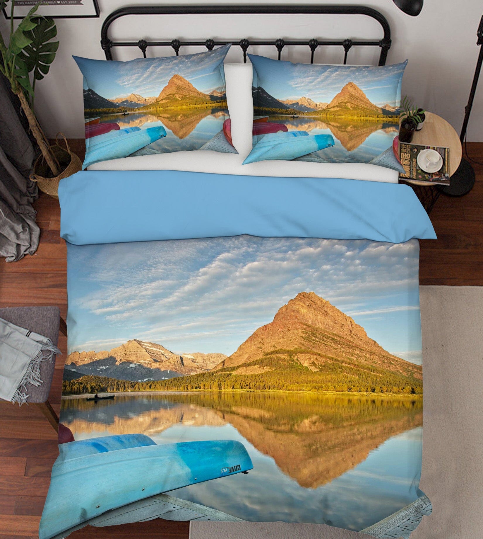 3D Waterside Mountain Peak 2133 Kathy Barefield Bedding Bed Pillowcases Quilt Quiet Covers AJ Creativity Home
