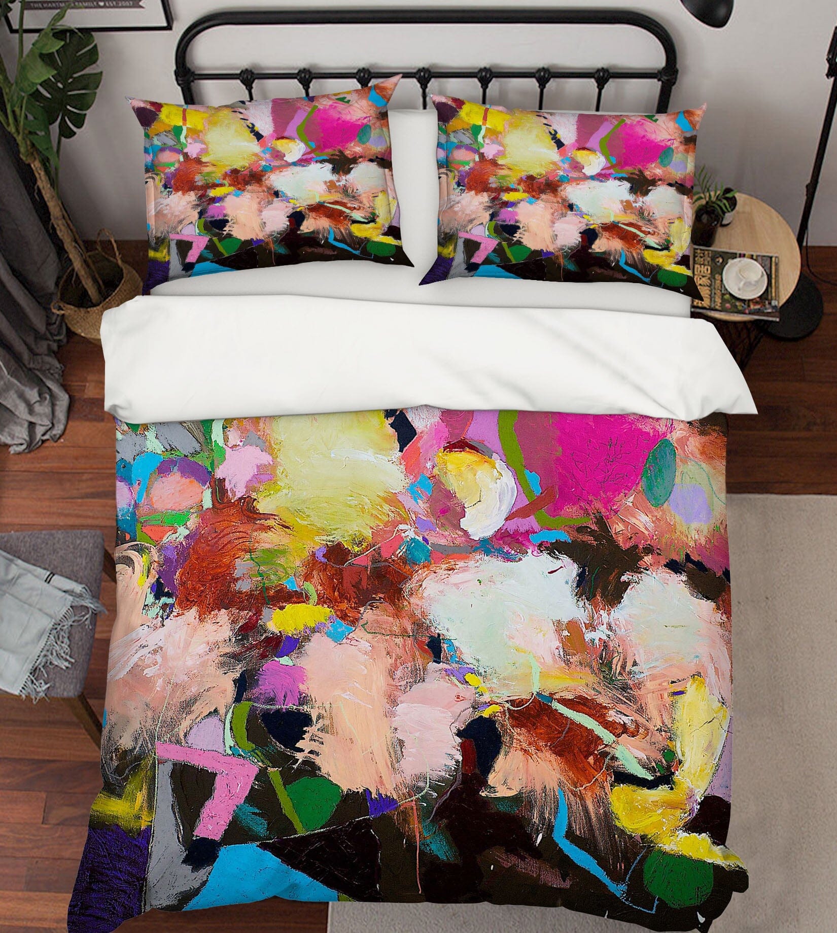 3D Pink Paint 1051 Allan P. Friedlander Bedding Bed Pillowcases Quilt Quiet Covers AJ Creativity Home