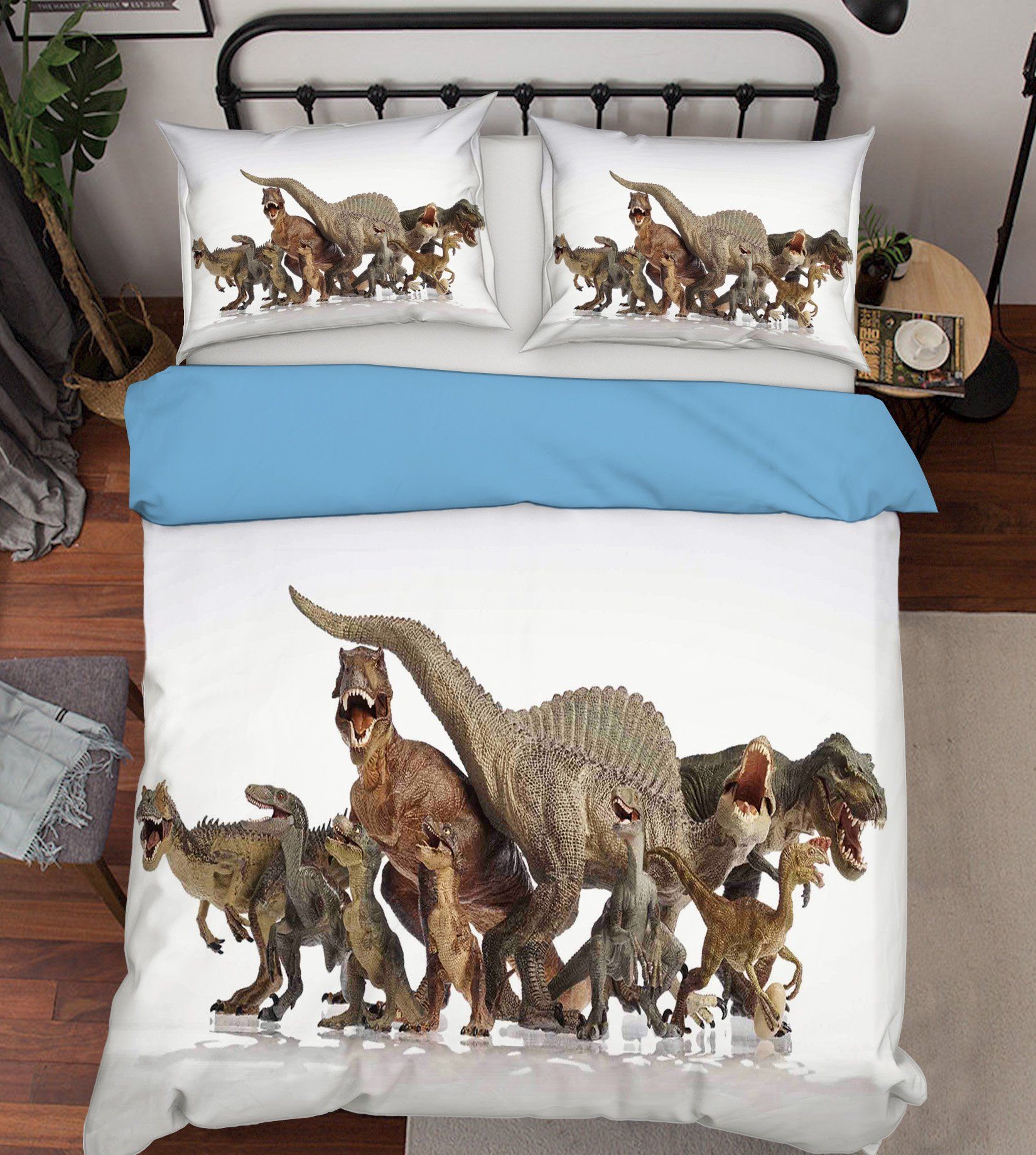 3D Dinosaur Group 074 Bed Pillowcases Quilt Wallpaper AJ Wallpaper