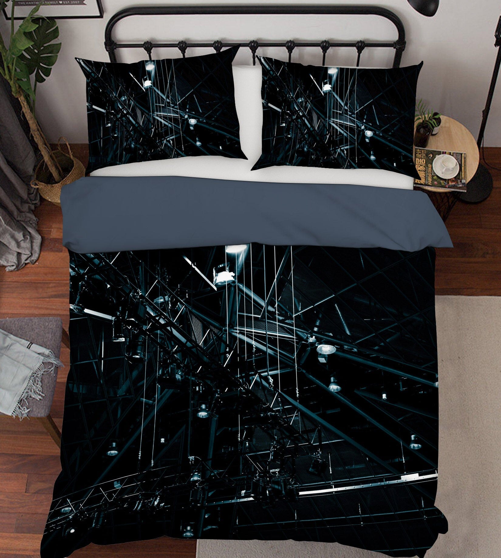 3D Steel Shelf 2011 Noirblanc777 Bedding Bed Pillowcases Quilt Quiet Covers AJ Creativity Home