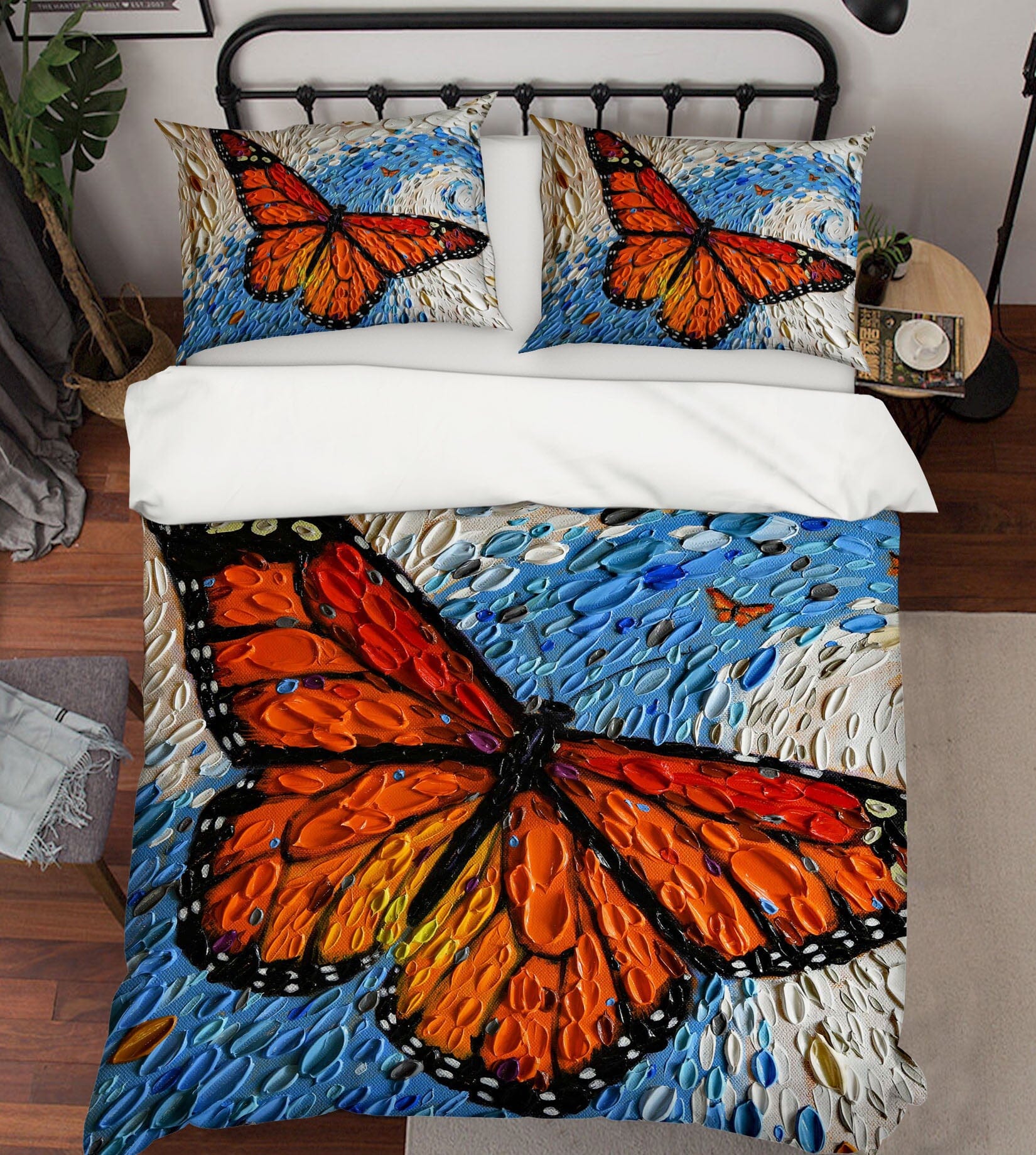 3D Flower Butterfly 2123 Dena Tollefson bedding Bed Pillowcases Quilt Quiet Covers AJ Creativity Home