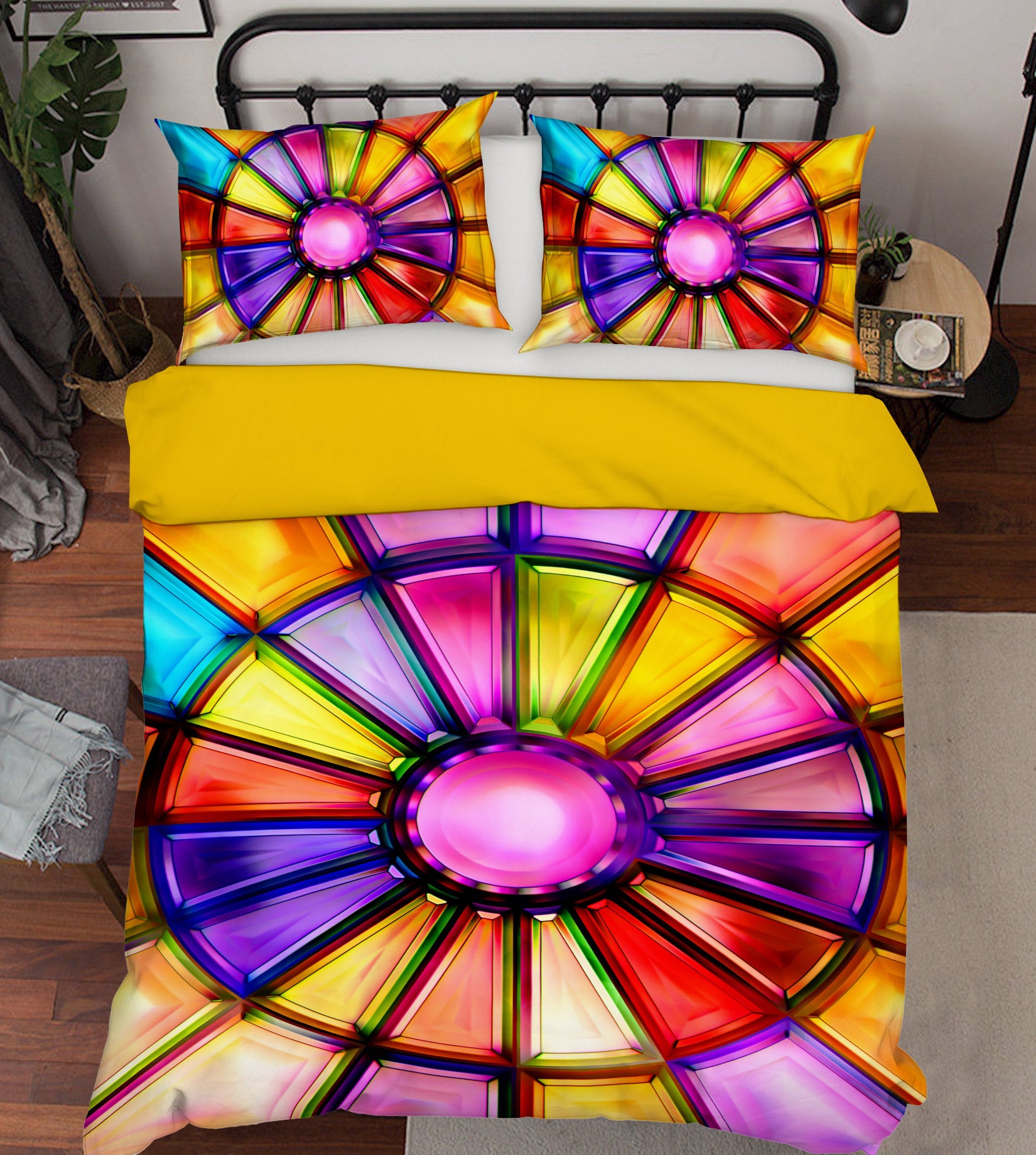 3D Color Circle 13162 Bed Pillowcases Quilt