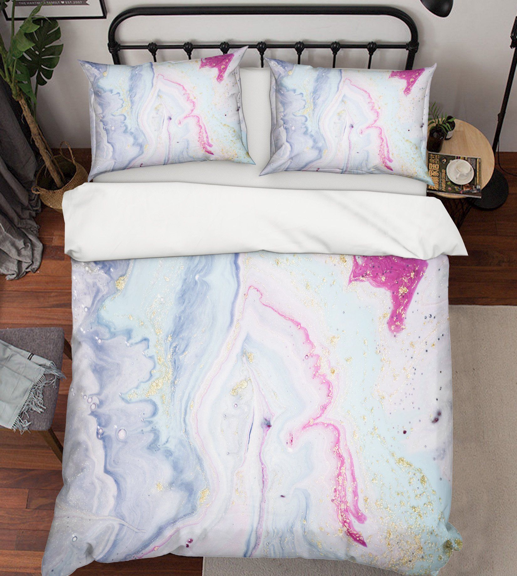 3D Graffiti Light Blue Red 065 Bed Pillowcases Quilt Wallpaper AJ Wallpaper