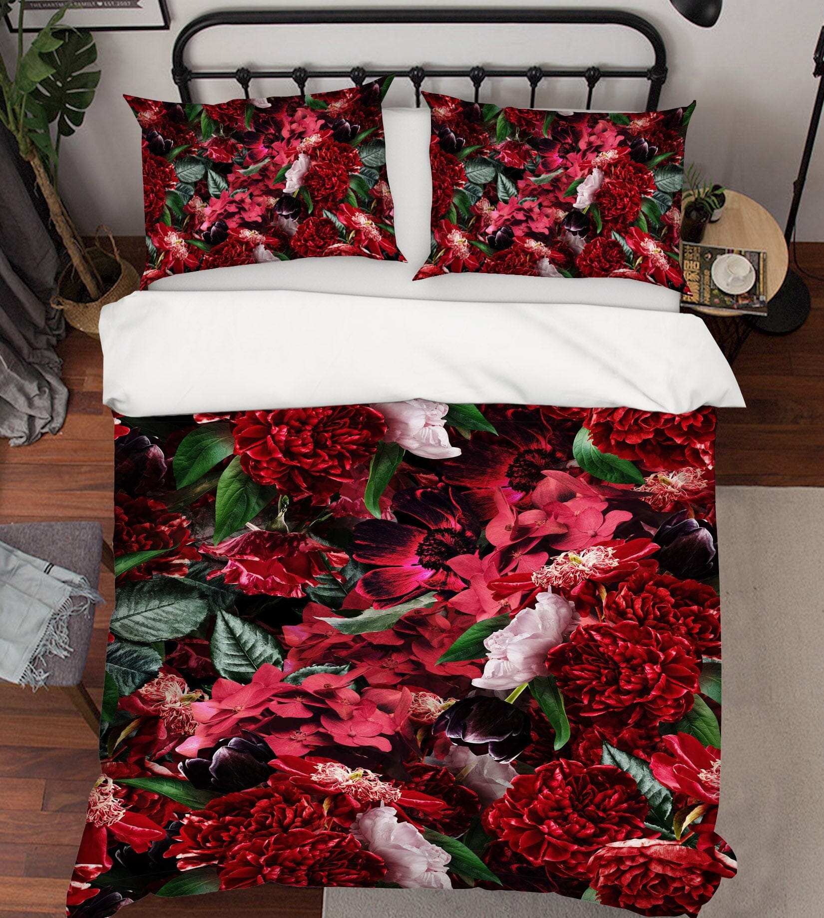 3D Red Flower Growing 152 Uta Naumann Bedding Bed Pillowcases Quilt Quiet Covers AJ Creativity Home
