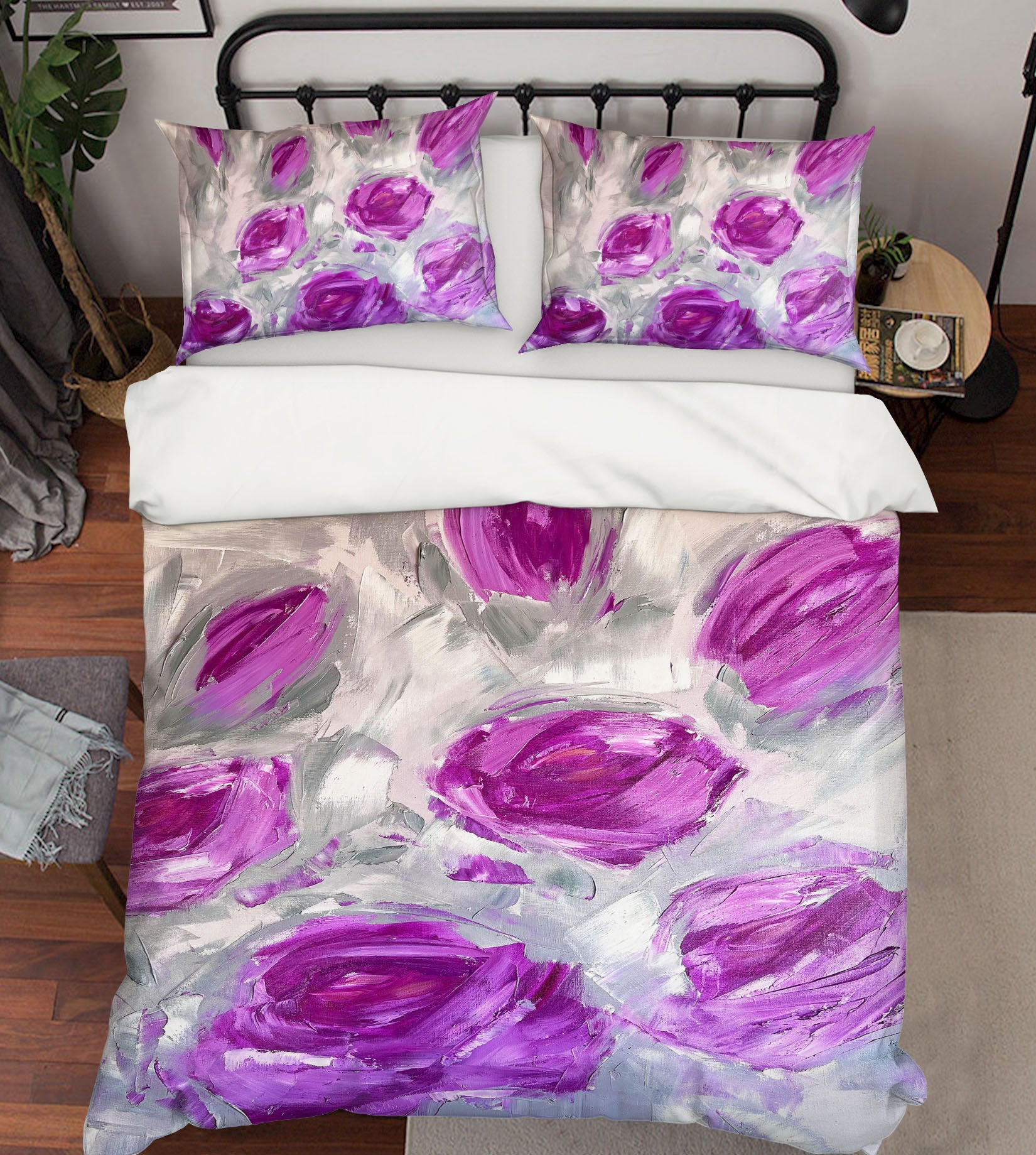 3D Purple Tulip 3813 Skromova Marina Bedding Bed Pillowcases Quilt Cover Duvet Cover