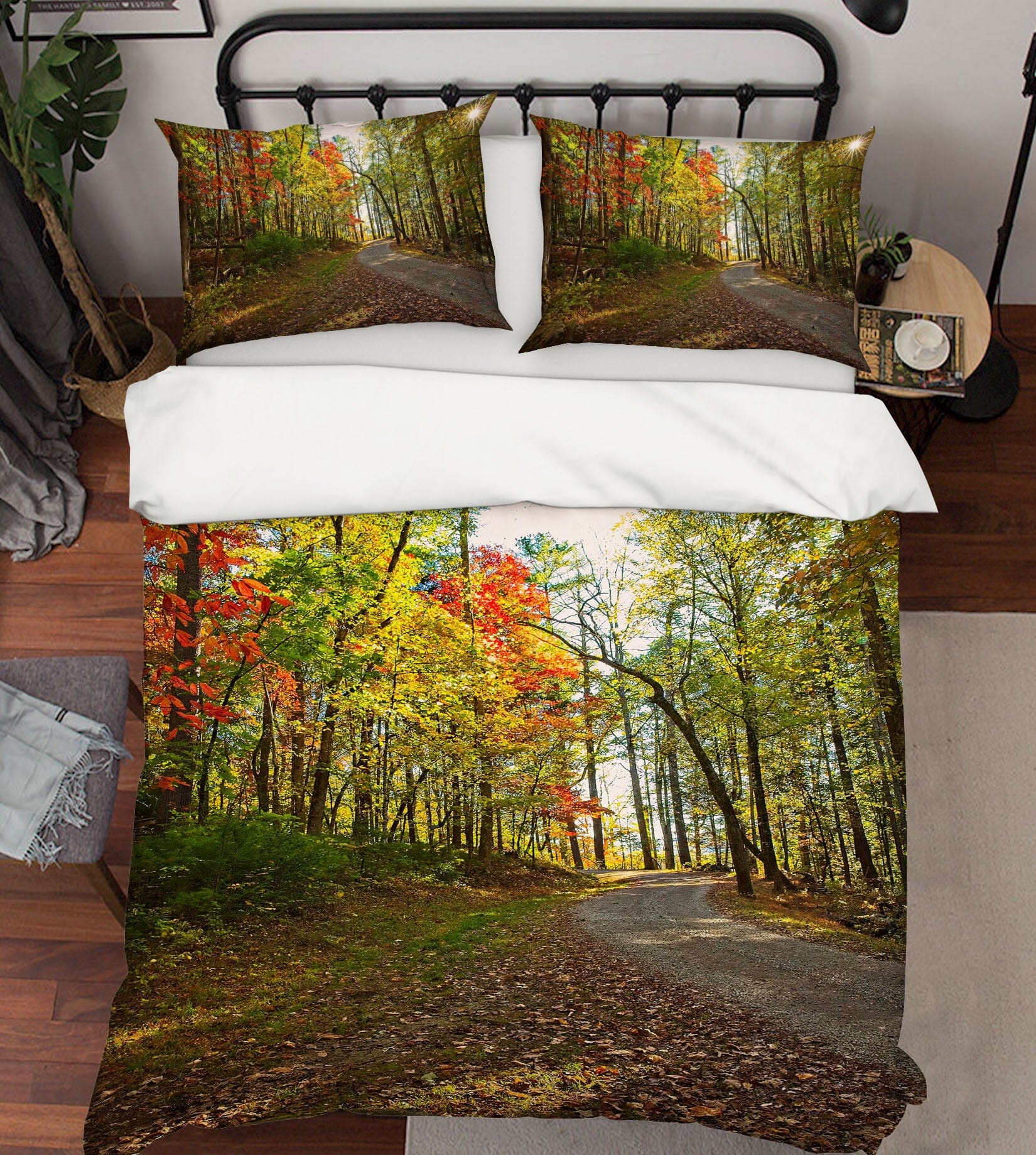 3D Forest Path 2120 Kathy Barefield Bedding Bed Pillowcases Quilt Quiet Covers AJ Creativity Home