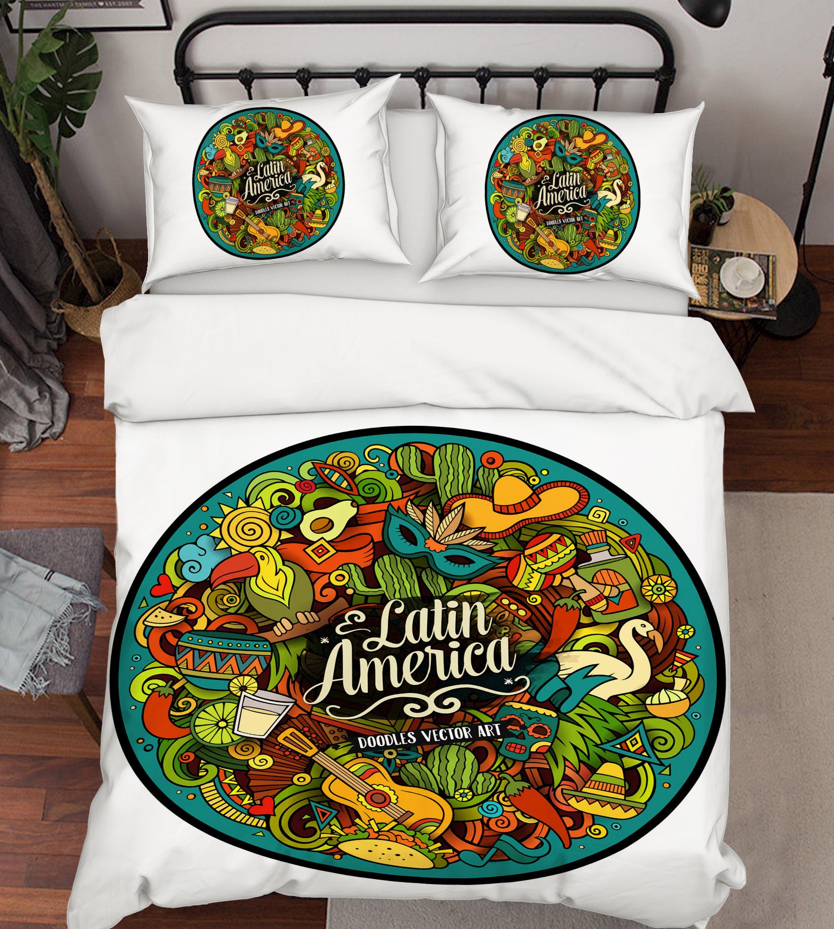 3D Guitar Cactus 59055 Bed Pillowcases Quilt