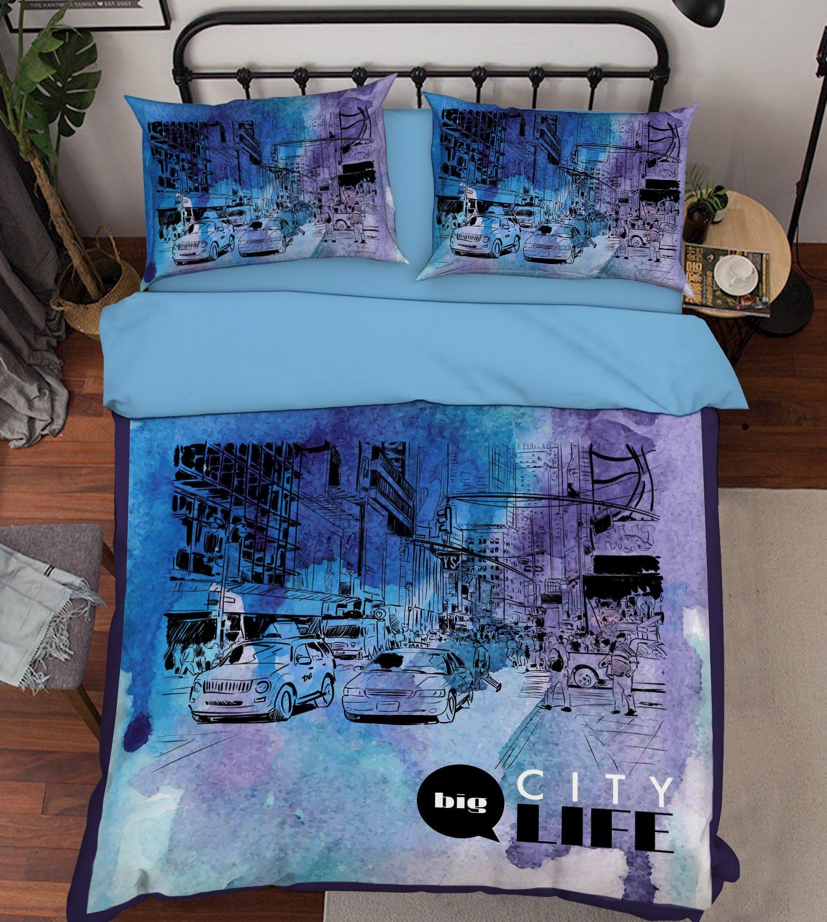 3D Bridge Car 124 Bed Pillowcases Quilt Wallpaper AJ Wallpaper