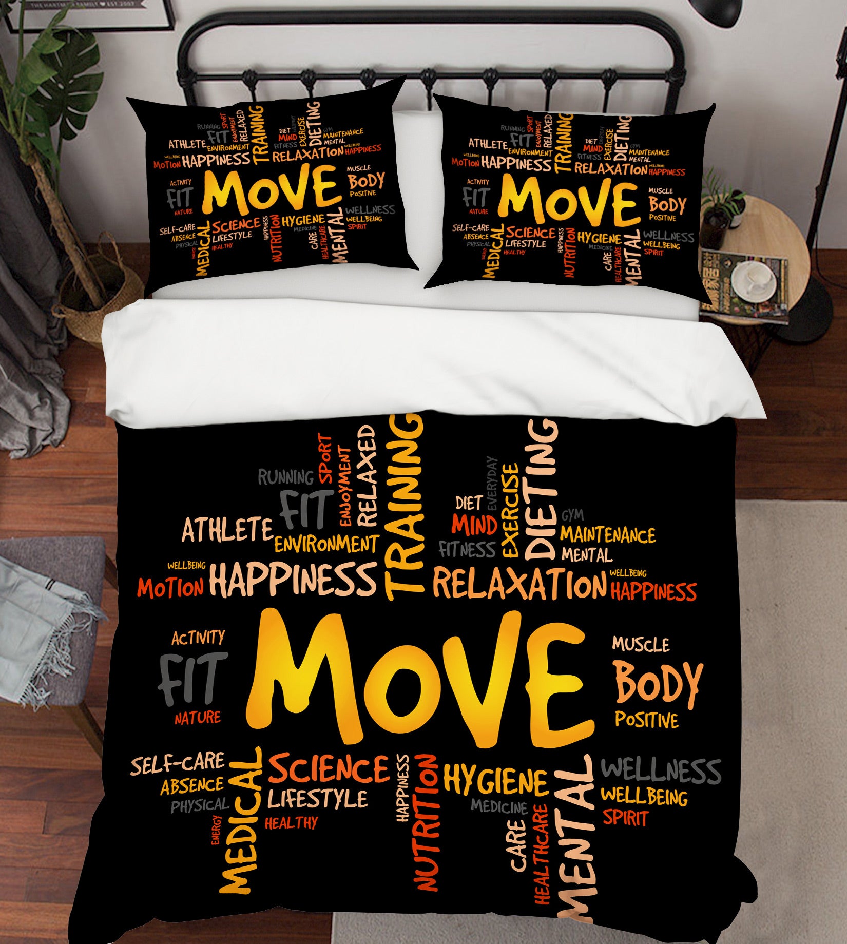 3D English Alphabet 14143 Bed Pillowcases Quilt