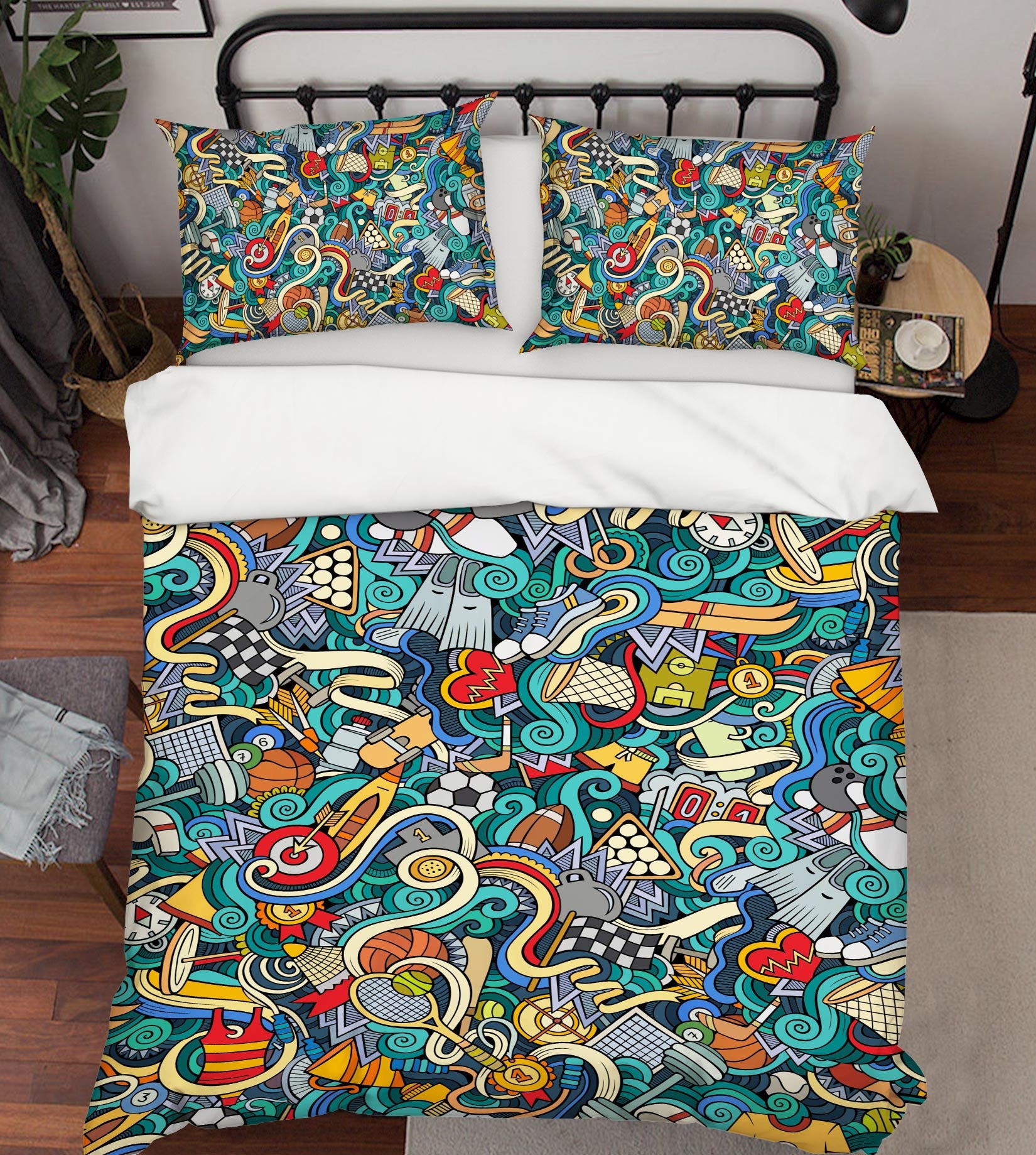 3D Pattern 14163 Bed Pillowcases Quilt