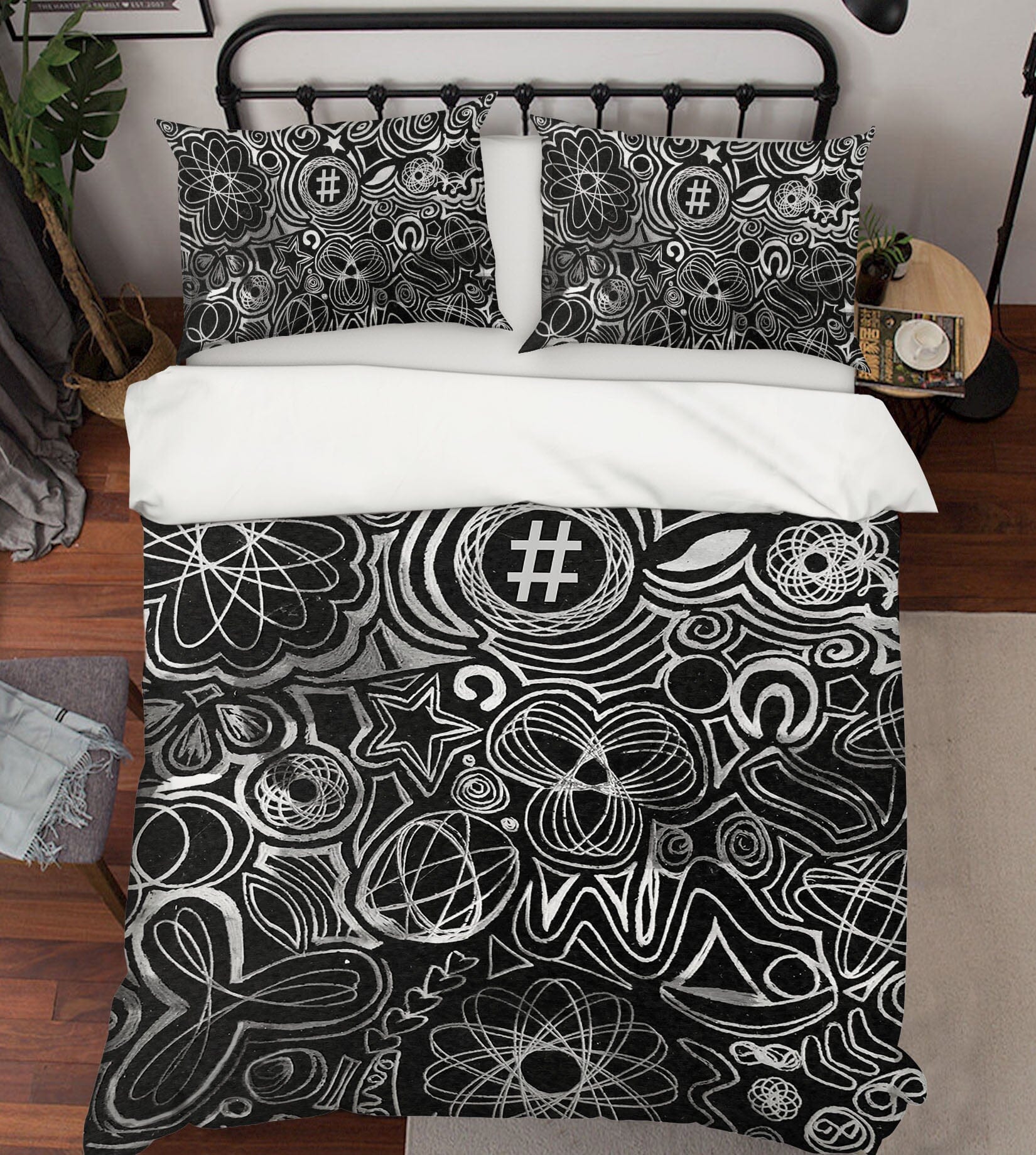 3D Line Pattern 2008 Shandra Smith Bedding Bed Pillowcases Quilt Quiet Covers AJ Creativity Home