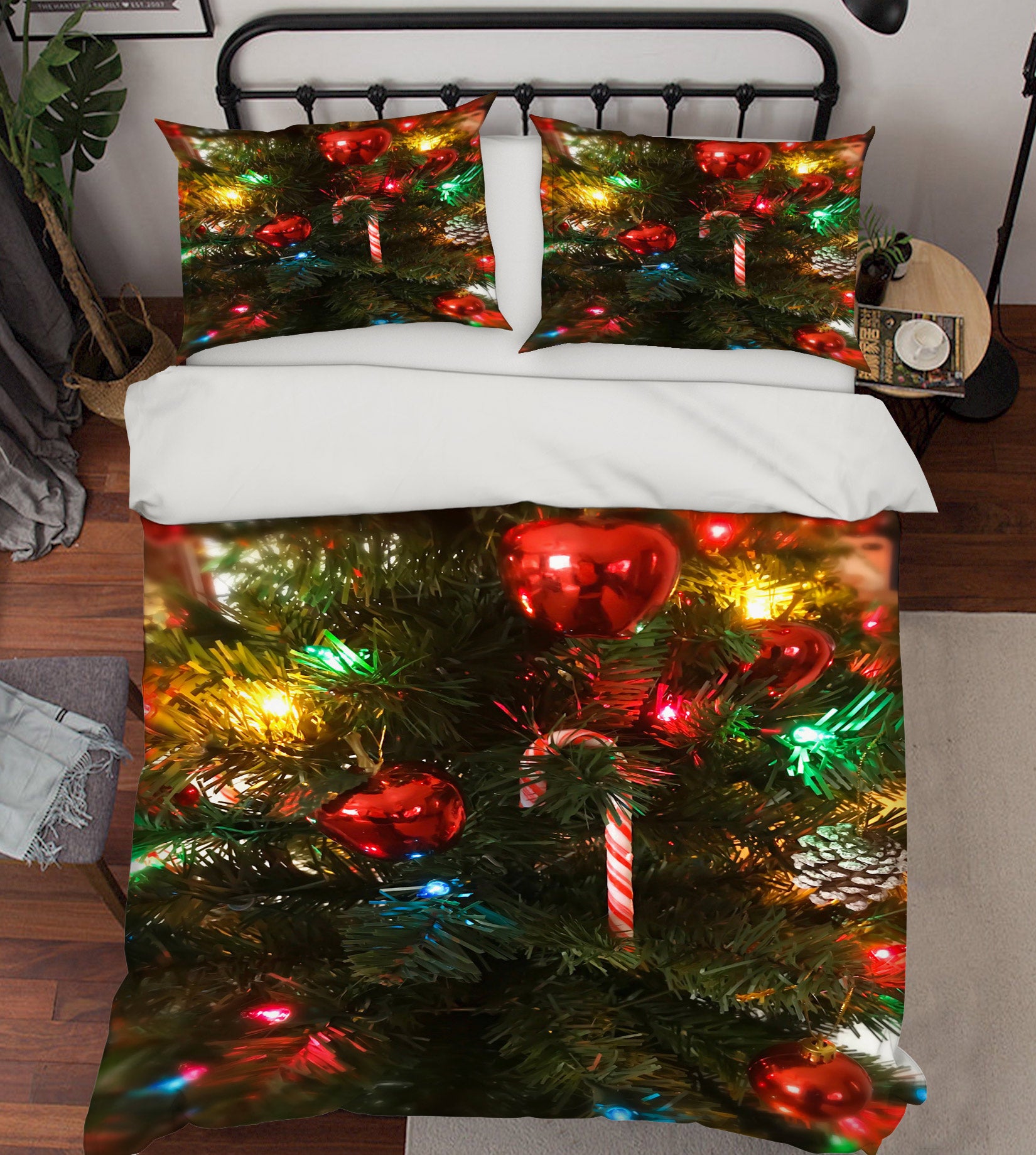 3D Color Ball Pendant 51045 Christmas Quilt Duvet Cover Xmas Bed Pillowcases