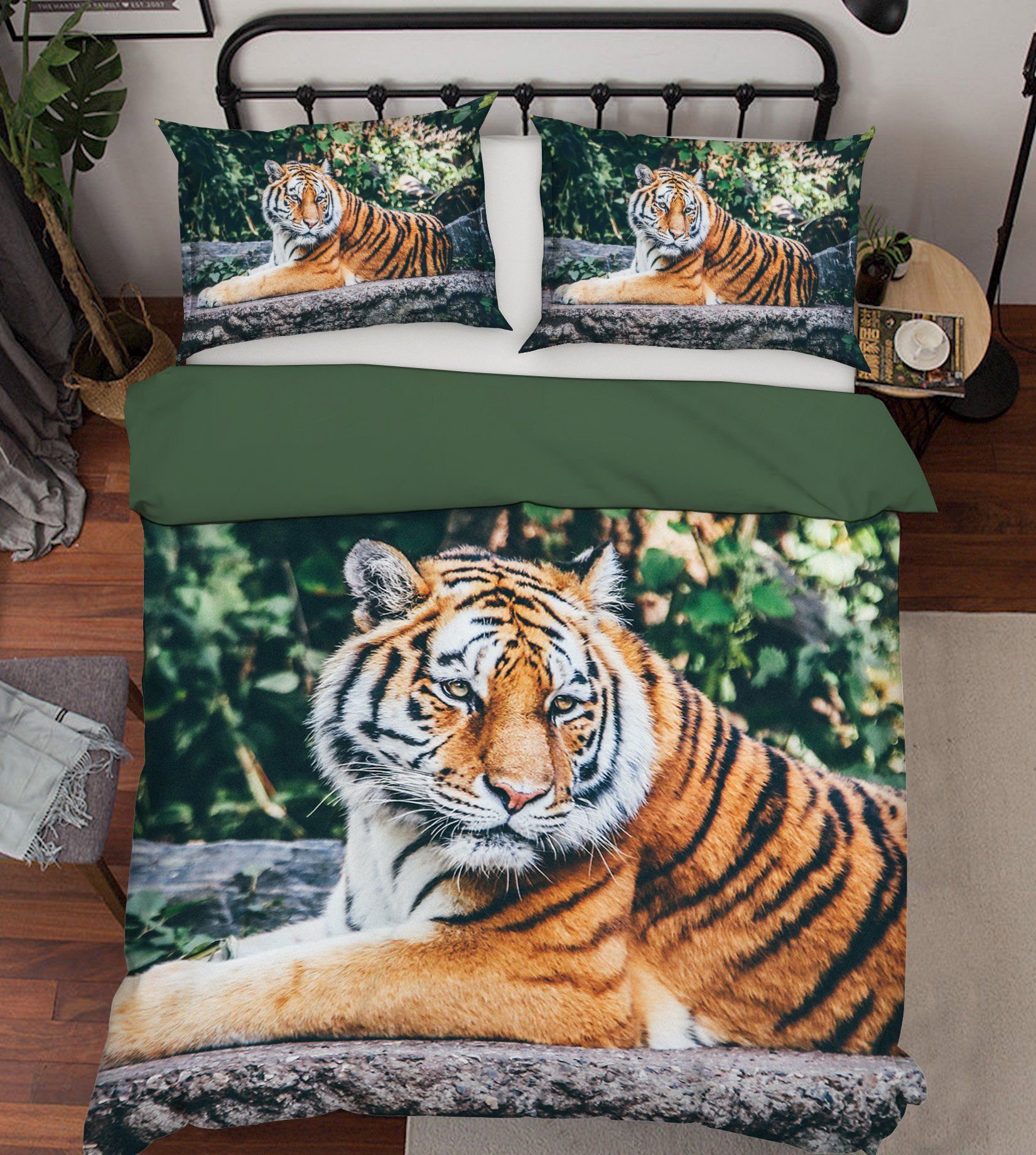 3D Tiger 1916 Bed Pillowcases Quilt Quiet Covers AJ Creativity Home