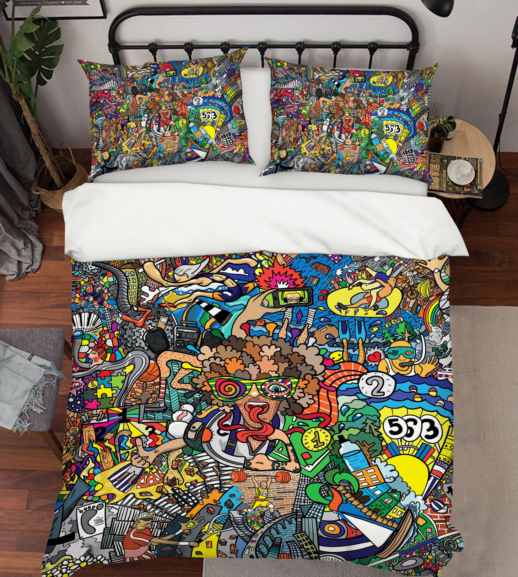 3D Pattern 14148 Bed Pillowcases Quilt