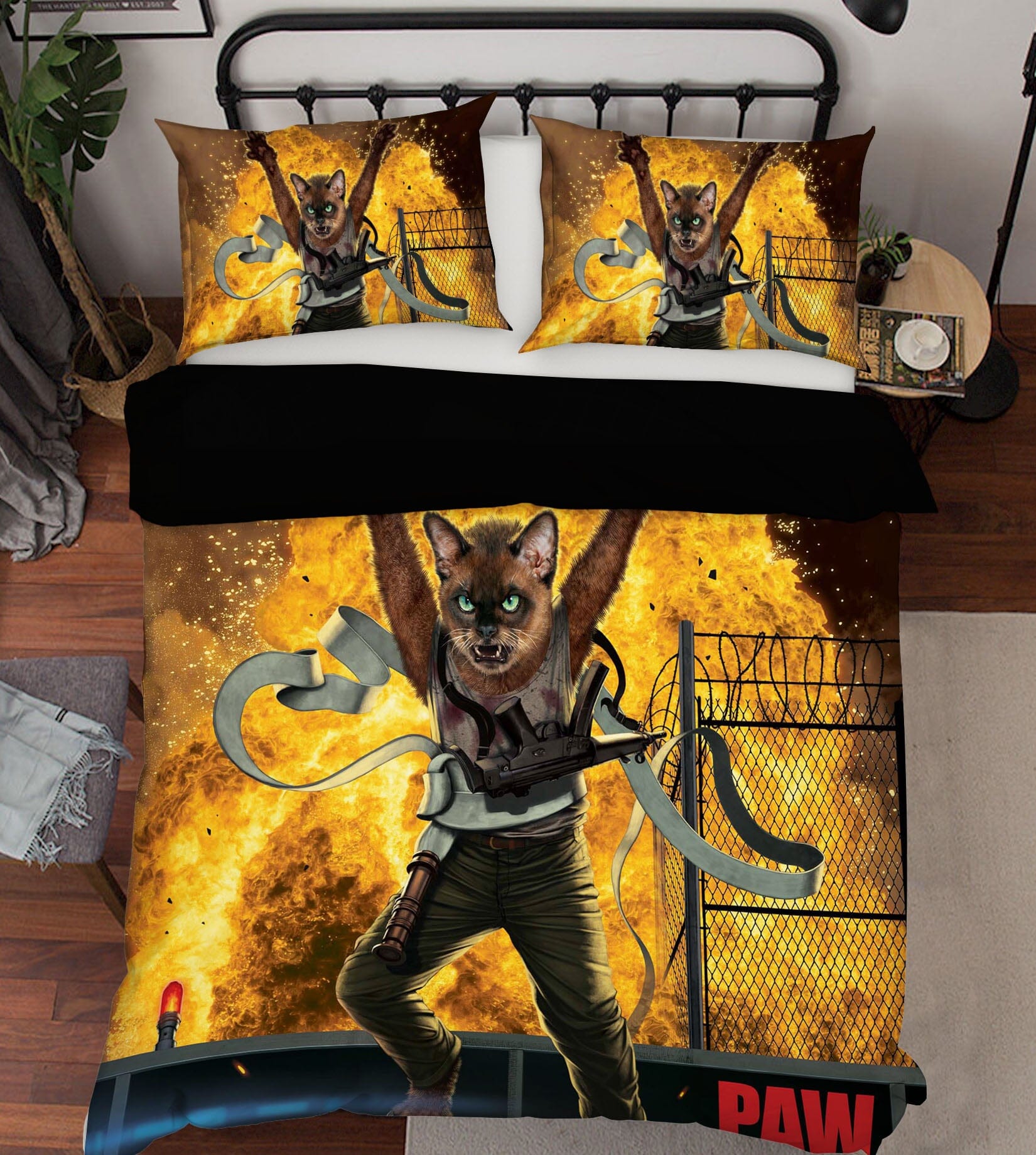 3D Paw Hard 066 Bed Pillowcases Quilt Exclusive Designer Vincent Quiet Covers AJ Creativity Home