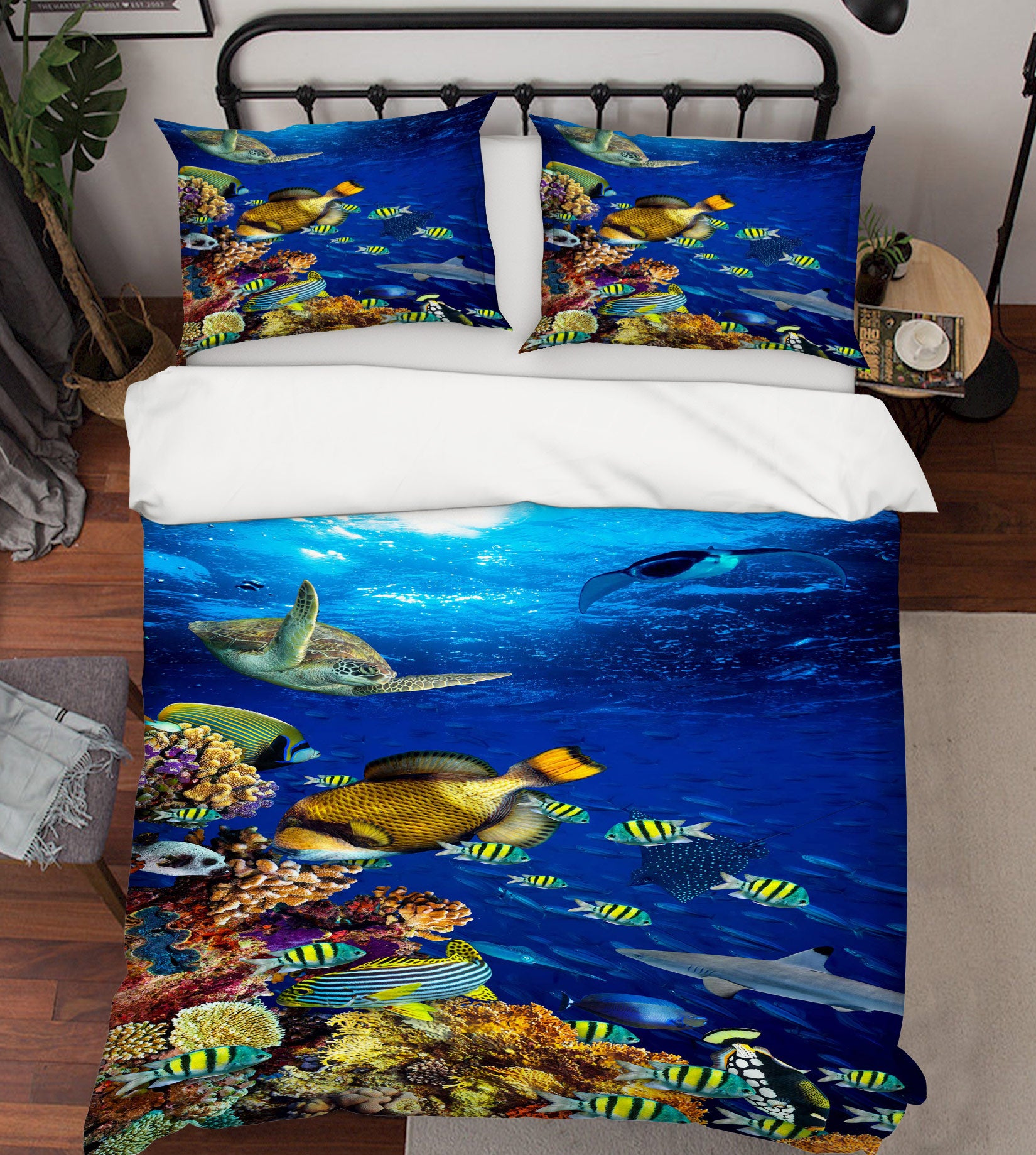 3D School Of Fish 15144 Bed Pillowcases Quilt