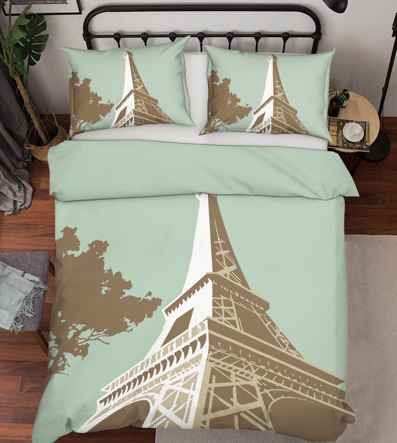 3D Eiffel Tower 2018 Steve Read Bedding Bed Pillowcases Quilt Quiet Covers AJ Creativity Home