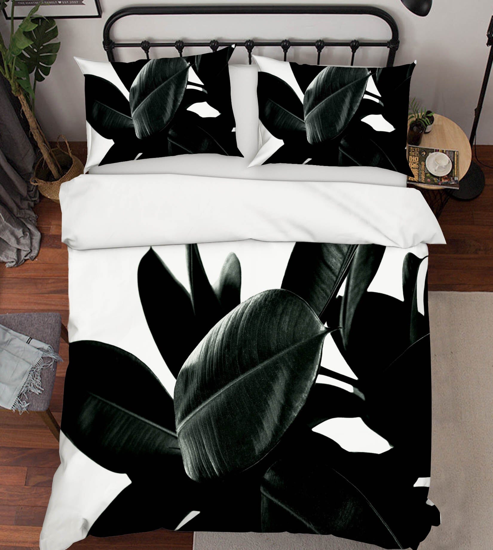 3D Leaf Shadow 240 Boris Draschoff Bedding Bed Pillowcases Quilt Quiet Covers AJ Creativity Home