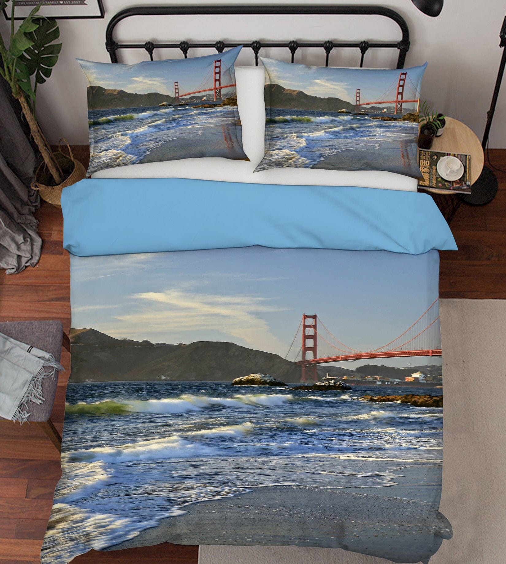 3D Seaside Bridge 2110 Kathy Barefield Bedding Bed Pillowcases Quilt Quiet Covers AJ Creativity Home
