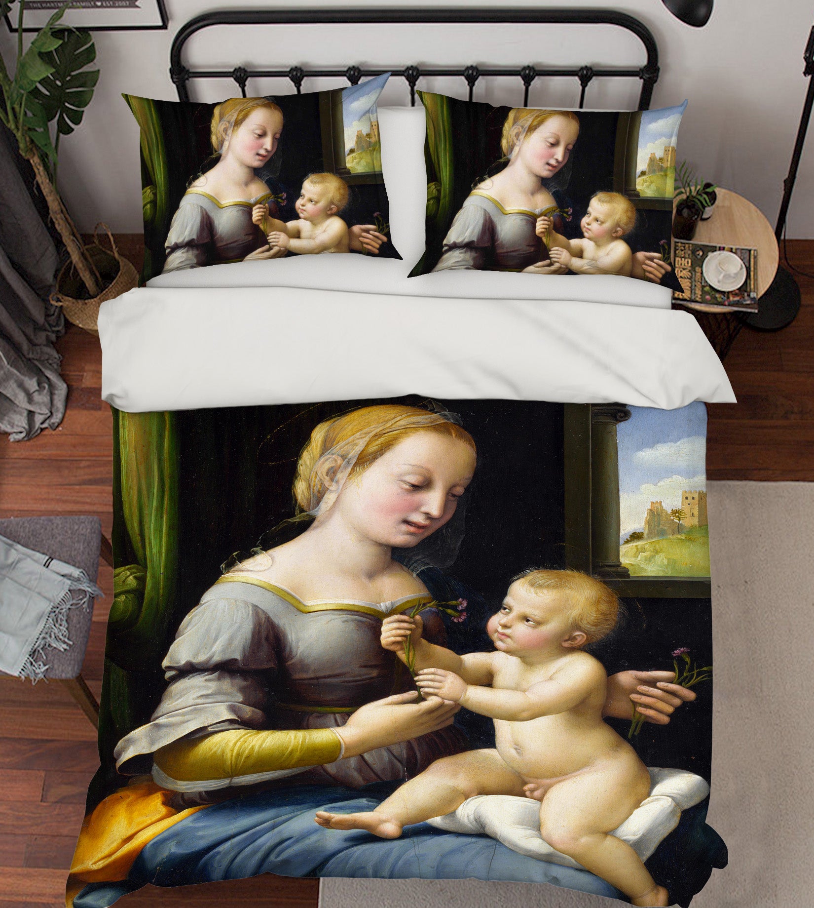 3D Mother Child 12177 Bed Pillowcases Quilt