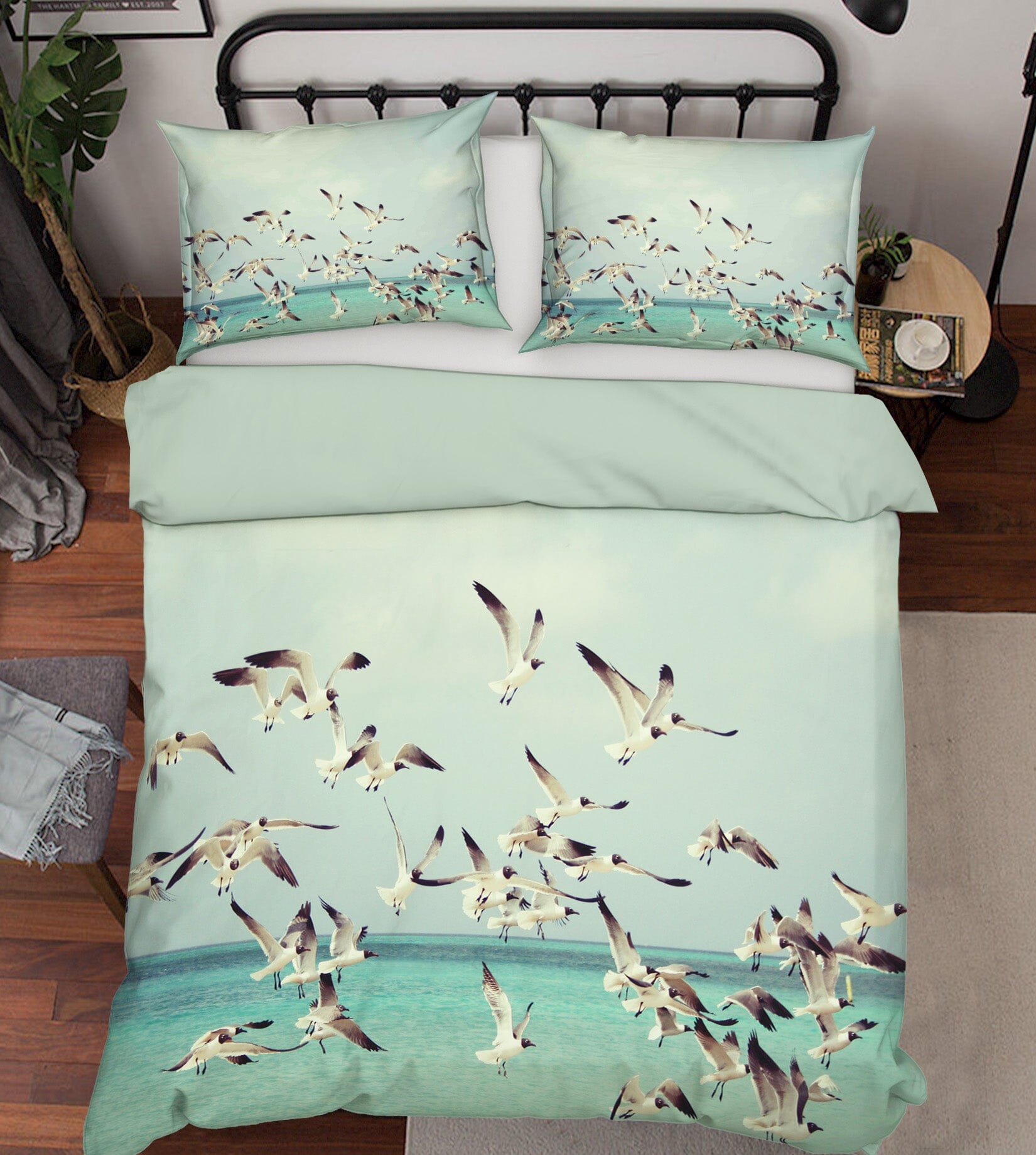 3D Seabird 1940 Bed Pillowcases Quilt Quiet Covers AJ Creativity Home