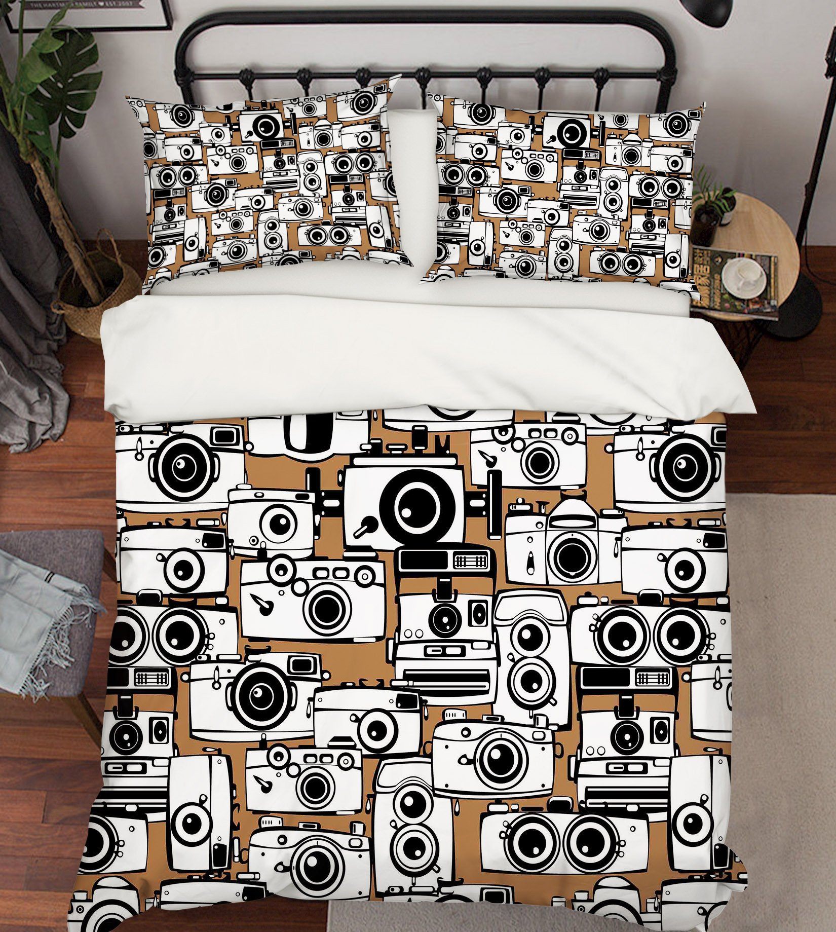 3D Camera Pattern 221 Bed Pillowcases Quilt Wallpaper AJ Wallpaper