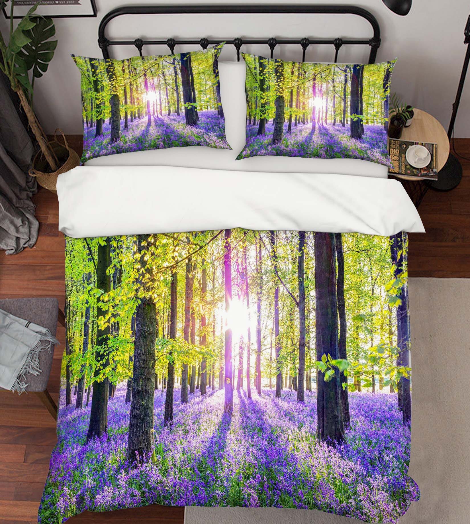 3D Purple Flower Sea 2017 Assaf Frank Bedding Bed Pillowcases Quilt Quiet Covers AJ Creativity Home