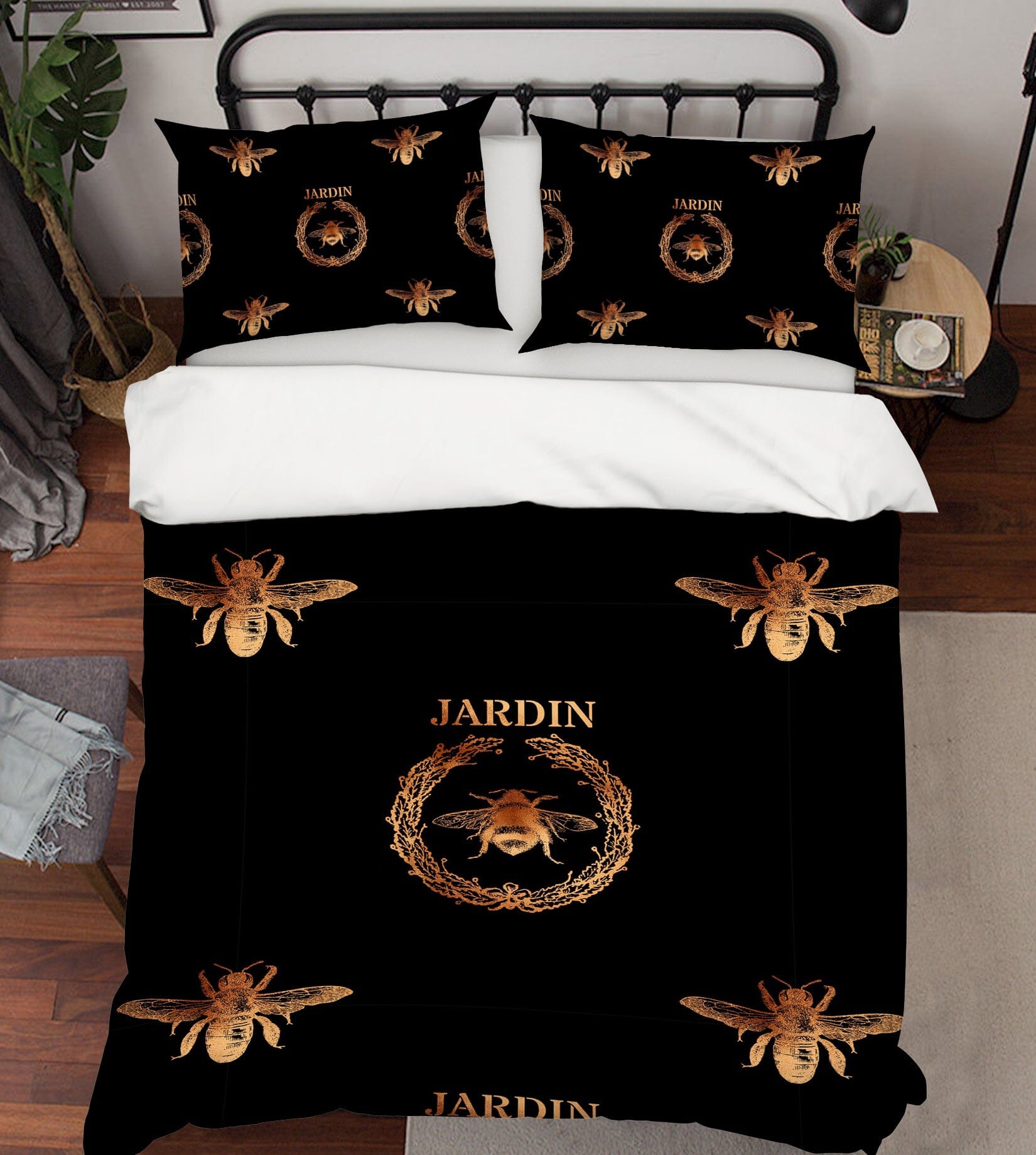 3D Golden Bee 140 Uta Naumann Bedding Bed Pillowcases Quilt Quiet Covers AJ Creativity Home