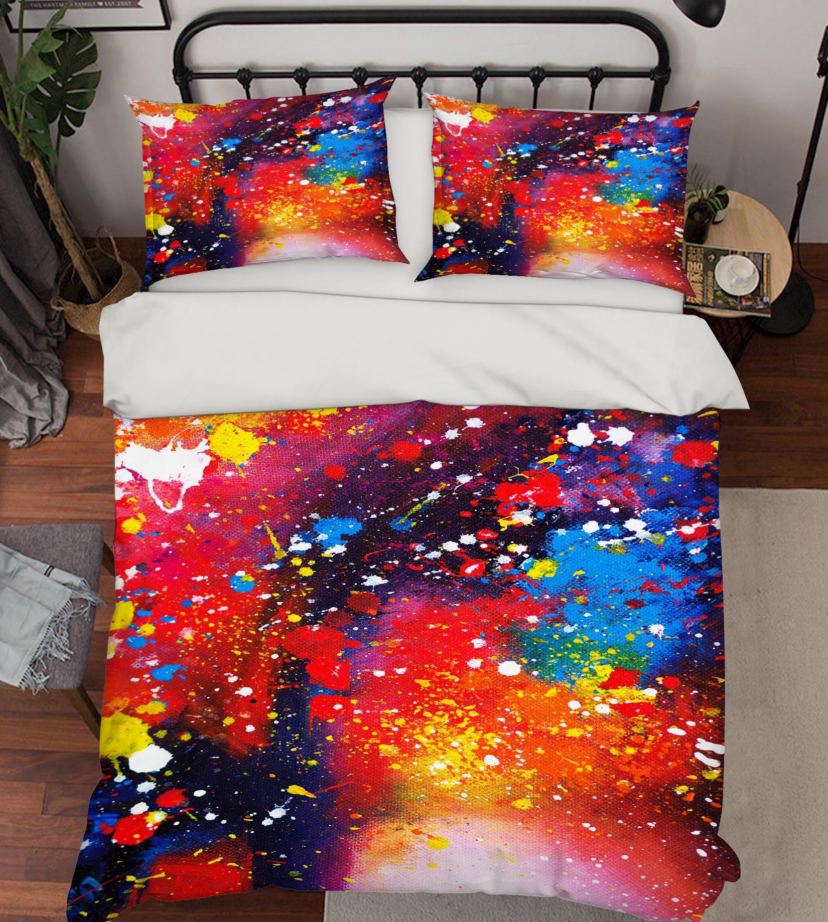 3D Color Pigment 60011 Bed Pillowcases Quilt