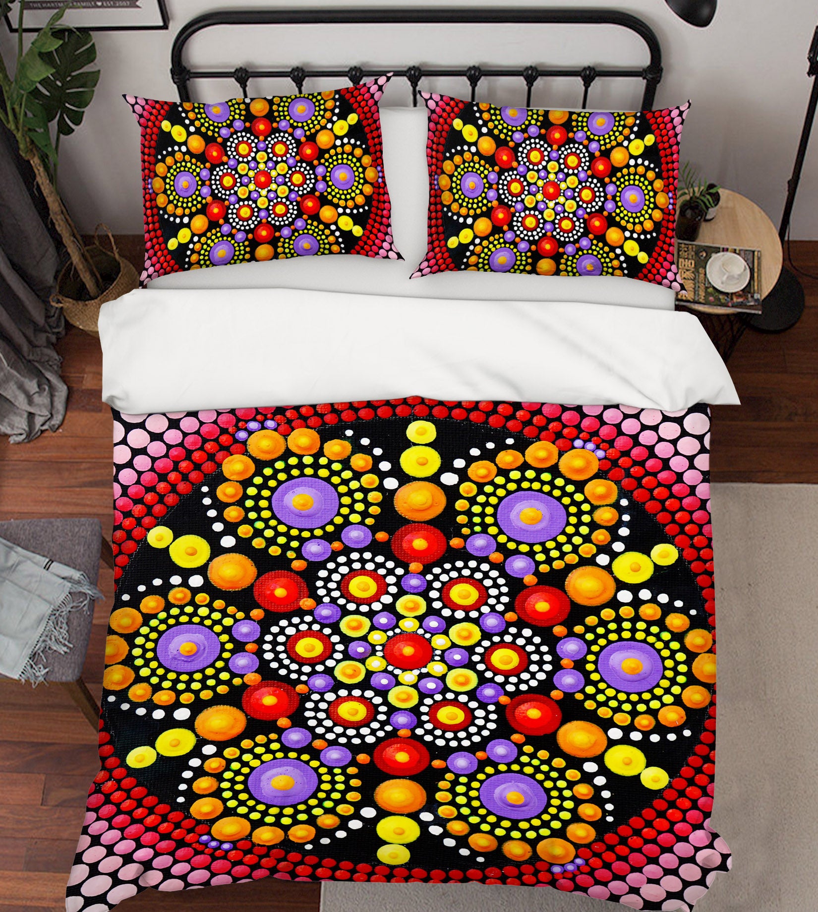 3D Color Circle Pattern 59036 Bed Pillowcases Quilt