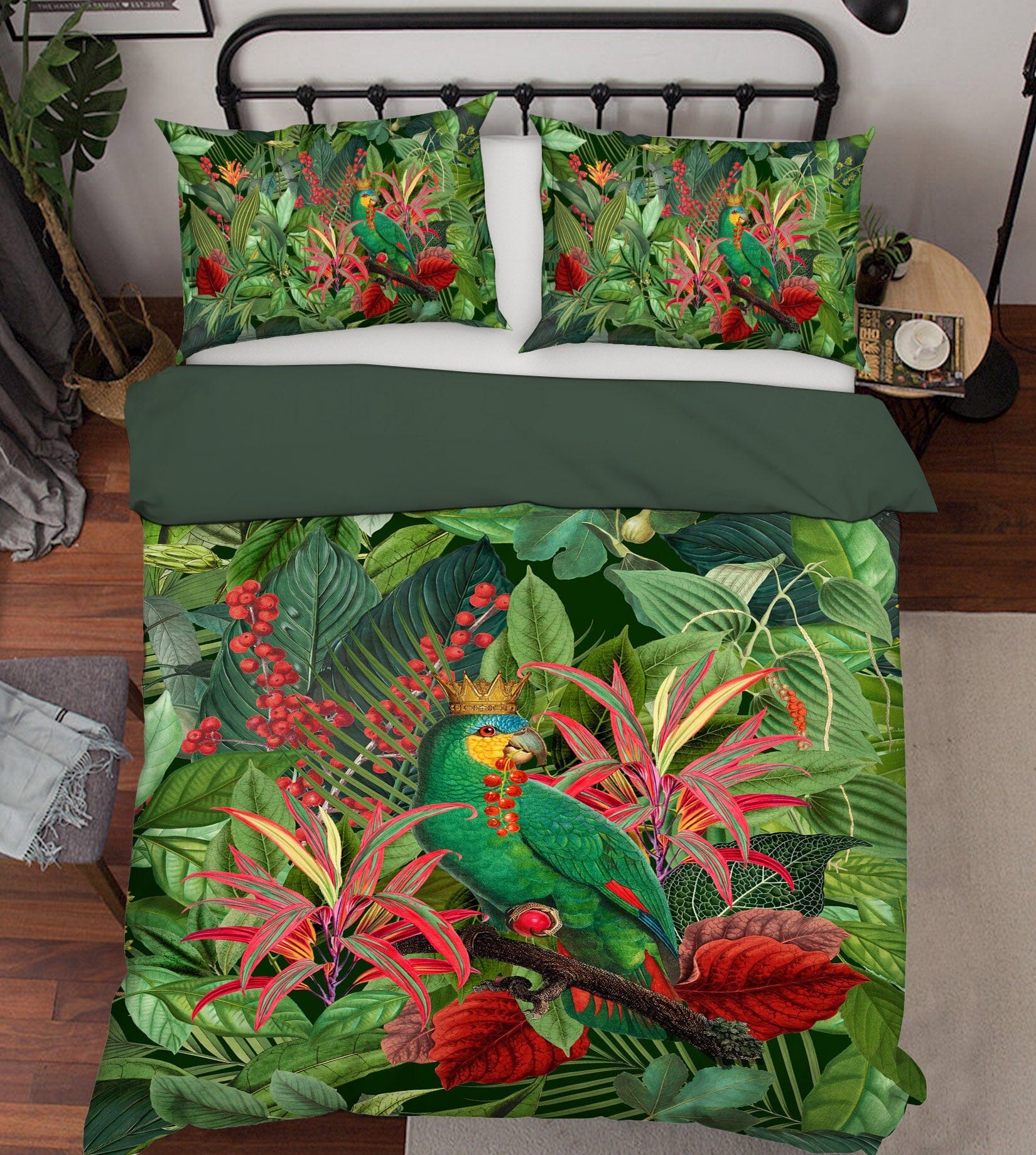 3D Red Flower Forest 102 Andrea haase Bedding Bed Pillowcases Quilt Quiet Covers AJ Creativity Home