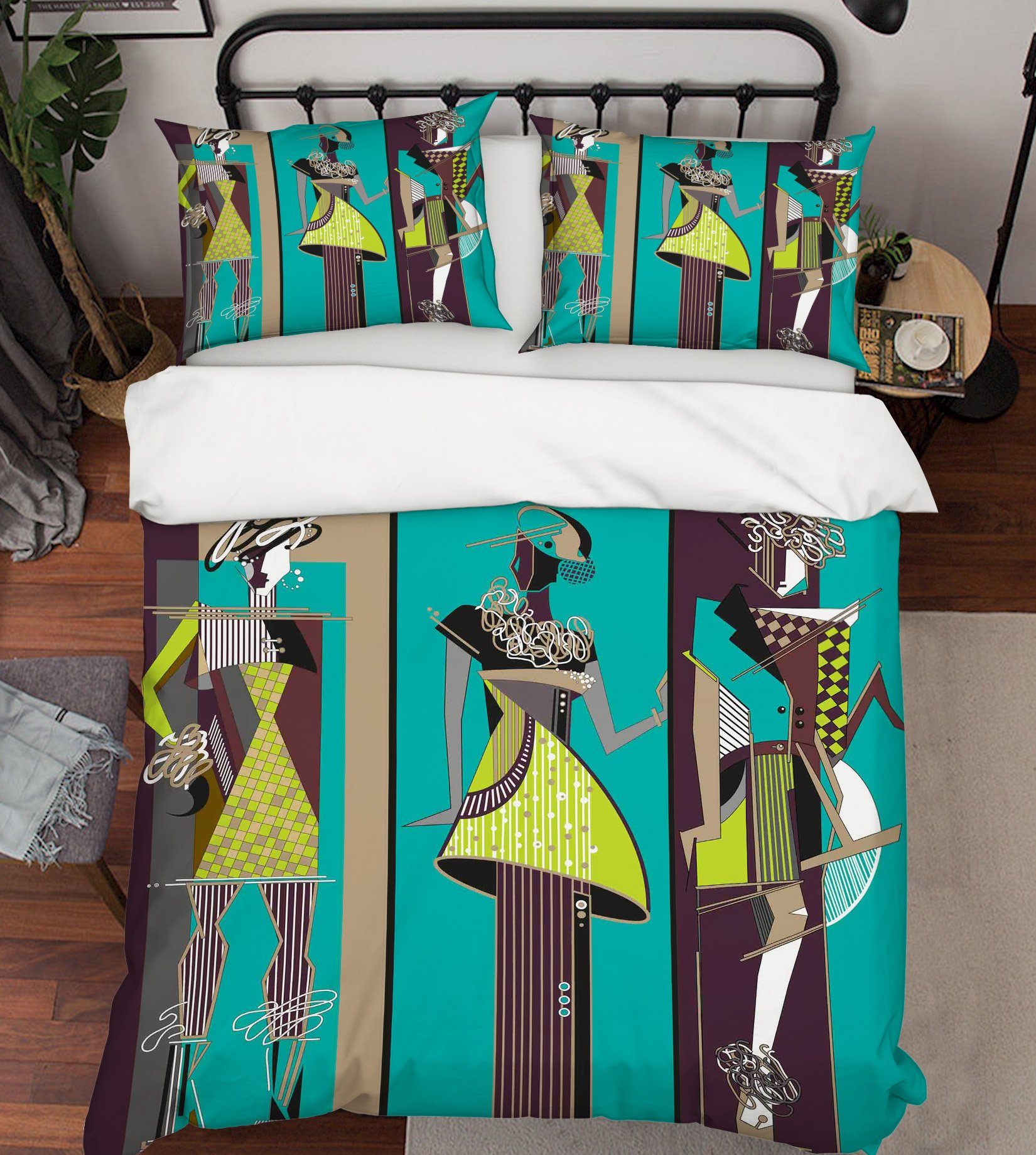 3D Woman Drawing 017 Bed Pillowcases Quilt Wallpaper AJ Wallpaper