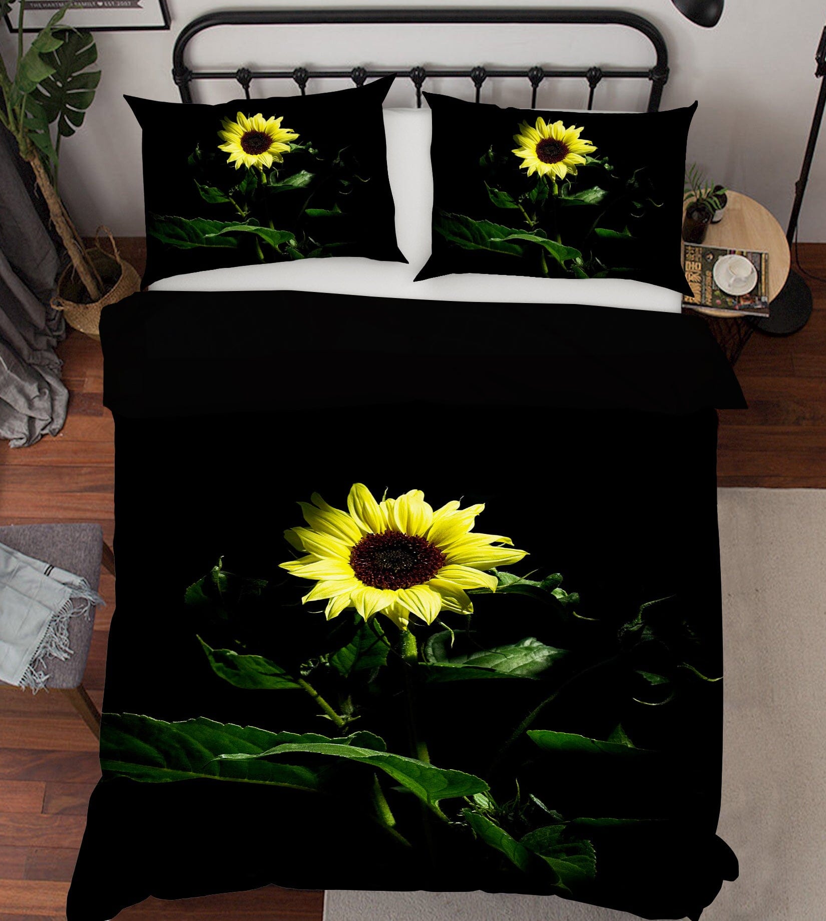 3D Sunflower 2130 Kathy Barefield Bedding Bed Pillowcases Quilt Quiet Covers AJ Creativity Home