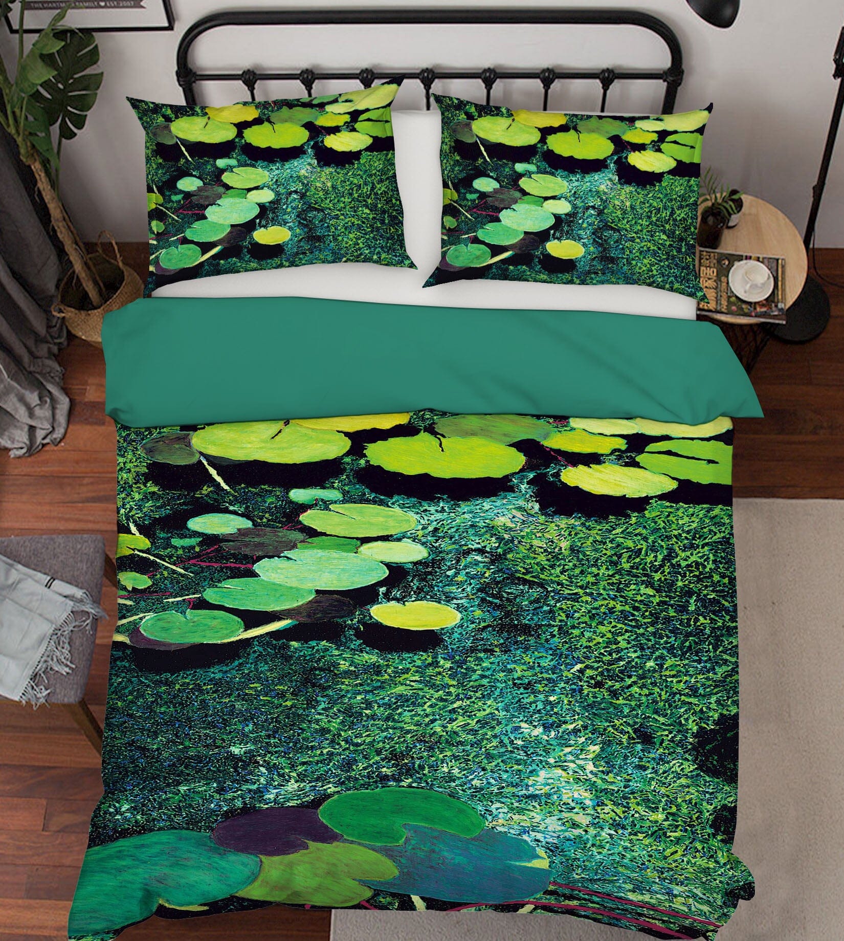 3D Green Pond 1164 Allan P. Friedlander Bedding Bed Pillowcases Quilt Quiet Covers AJ Creativity Home