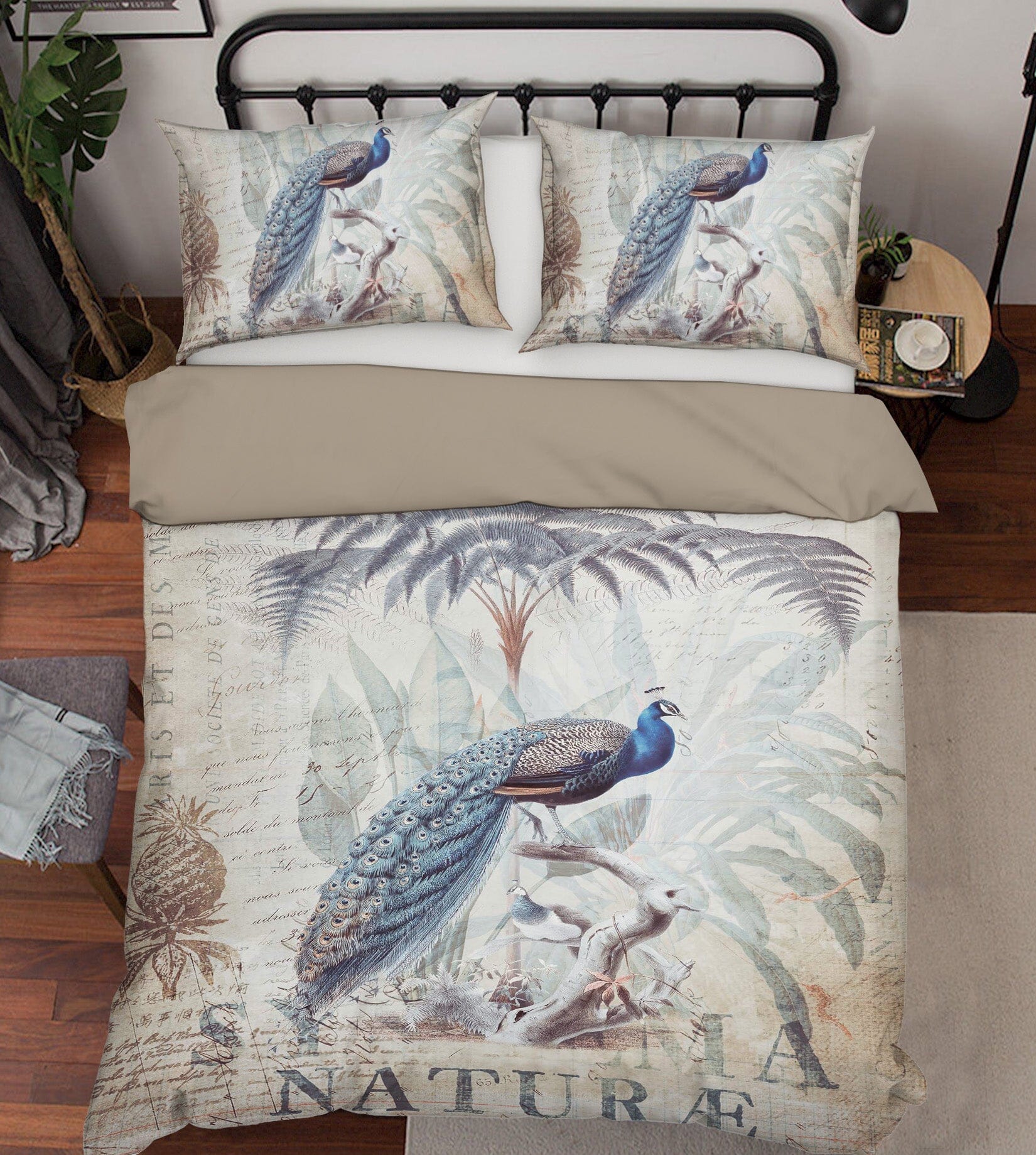 3D Leaf Peacock 108 Andrea haase Bedding Bed Pillowcases Quilt Quiet Covers AJ Creativity Home