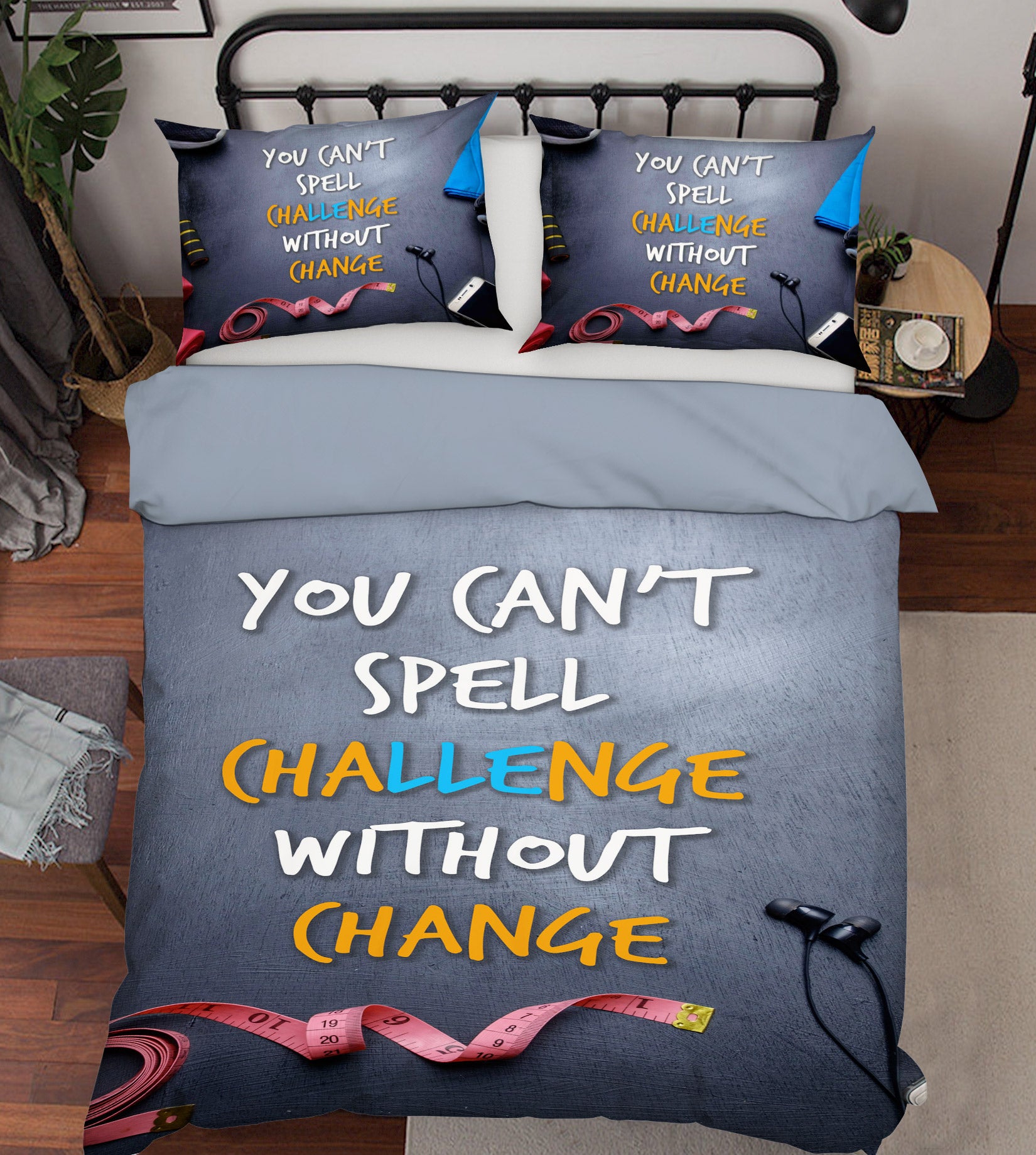 3D English Alphabet 14171 Bed Pillowcases Quilt